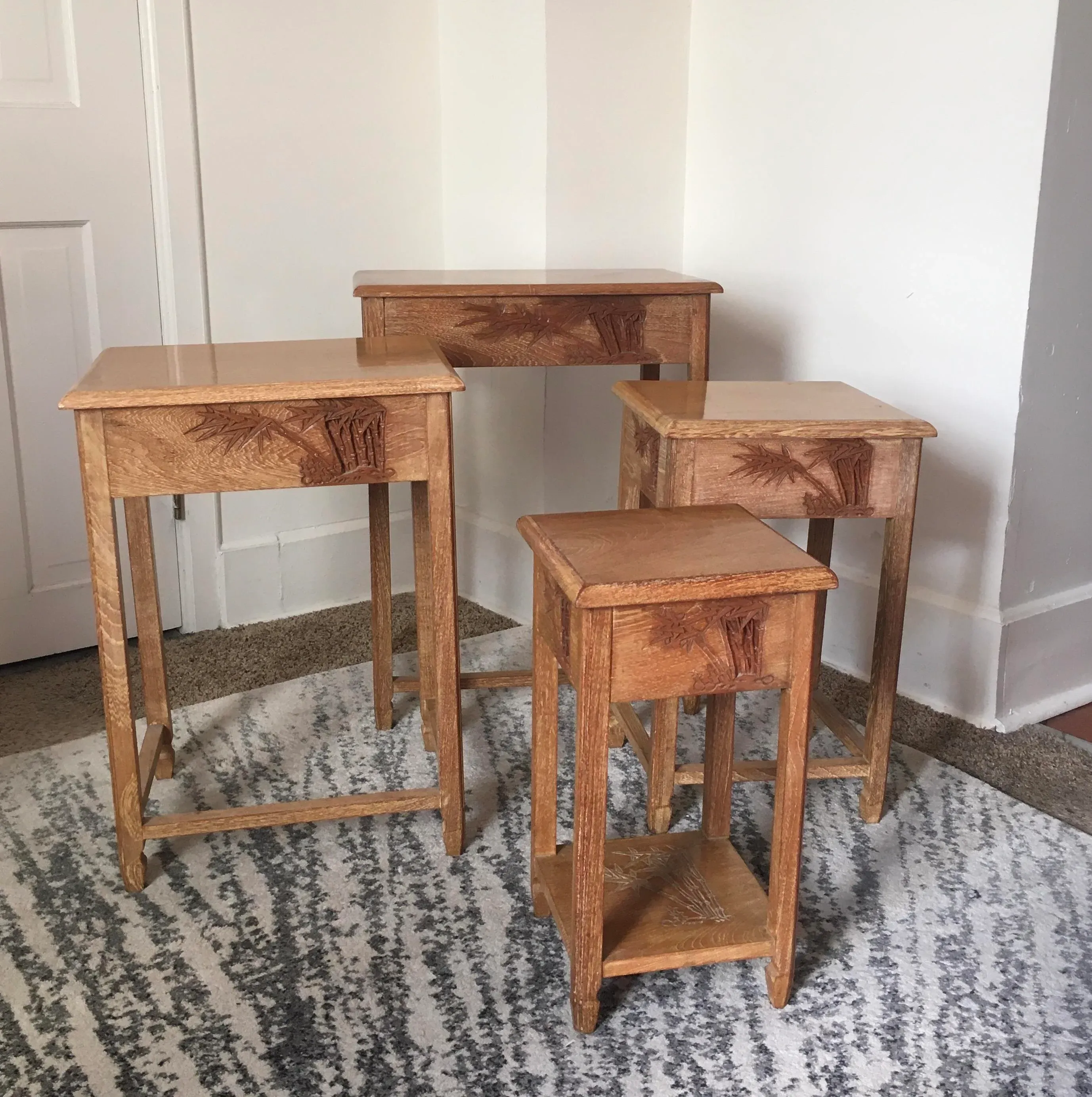 Mid 20th Century George Zee of Hong Kong Nesting Tables