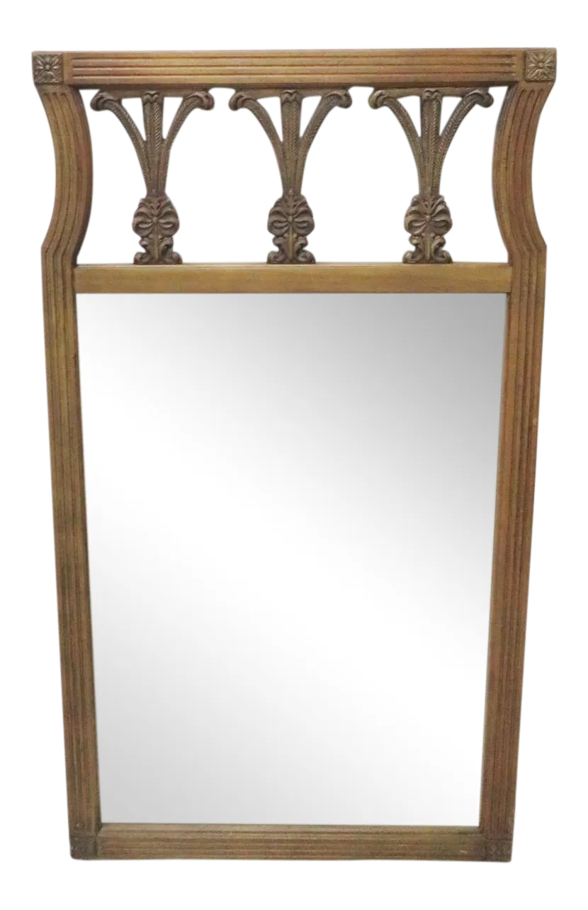 Fruitwood Plume Hanging Wall Mirror Chairish