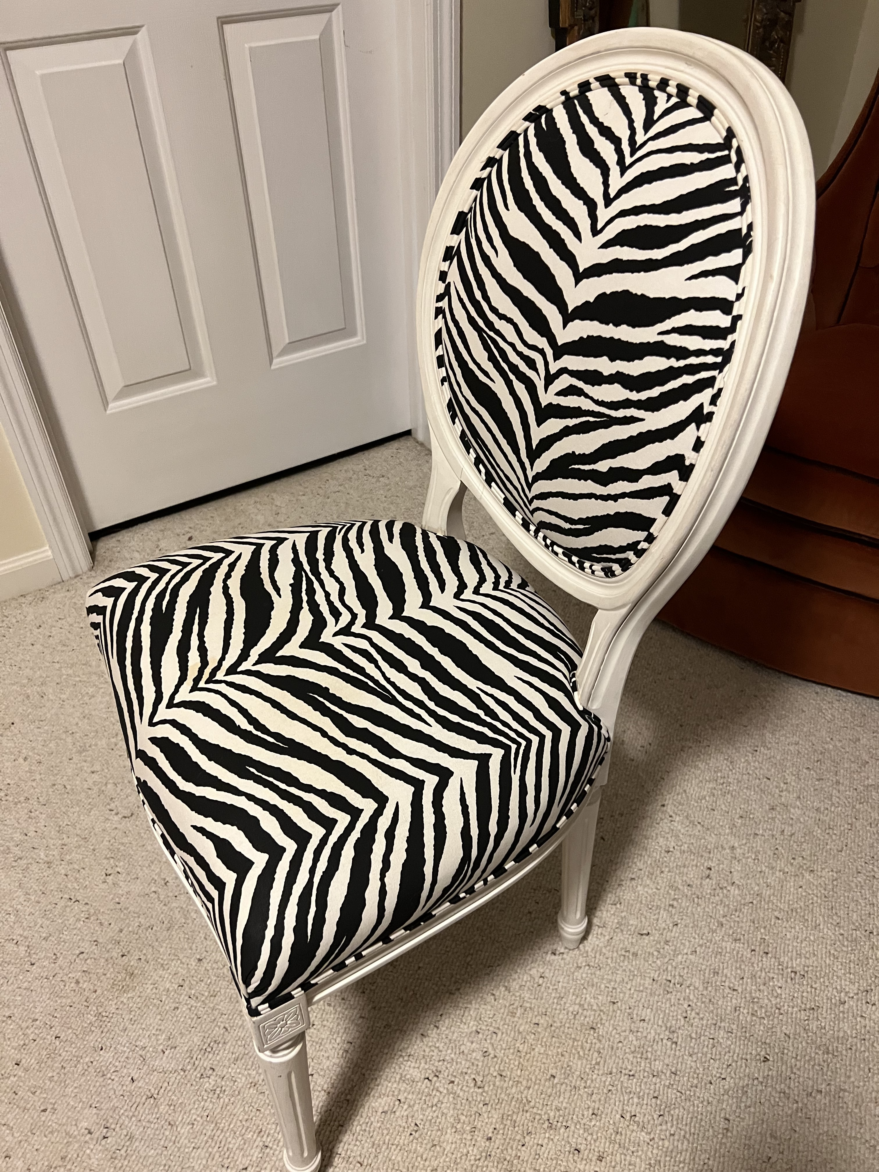 Ballard Designs Custom French Louis Upholstered Dining Chair
