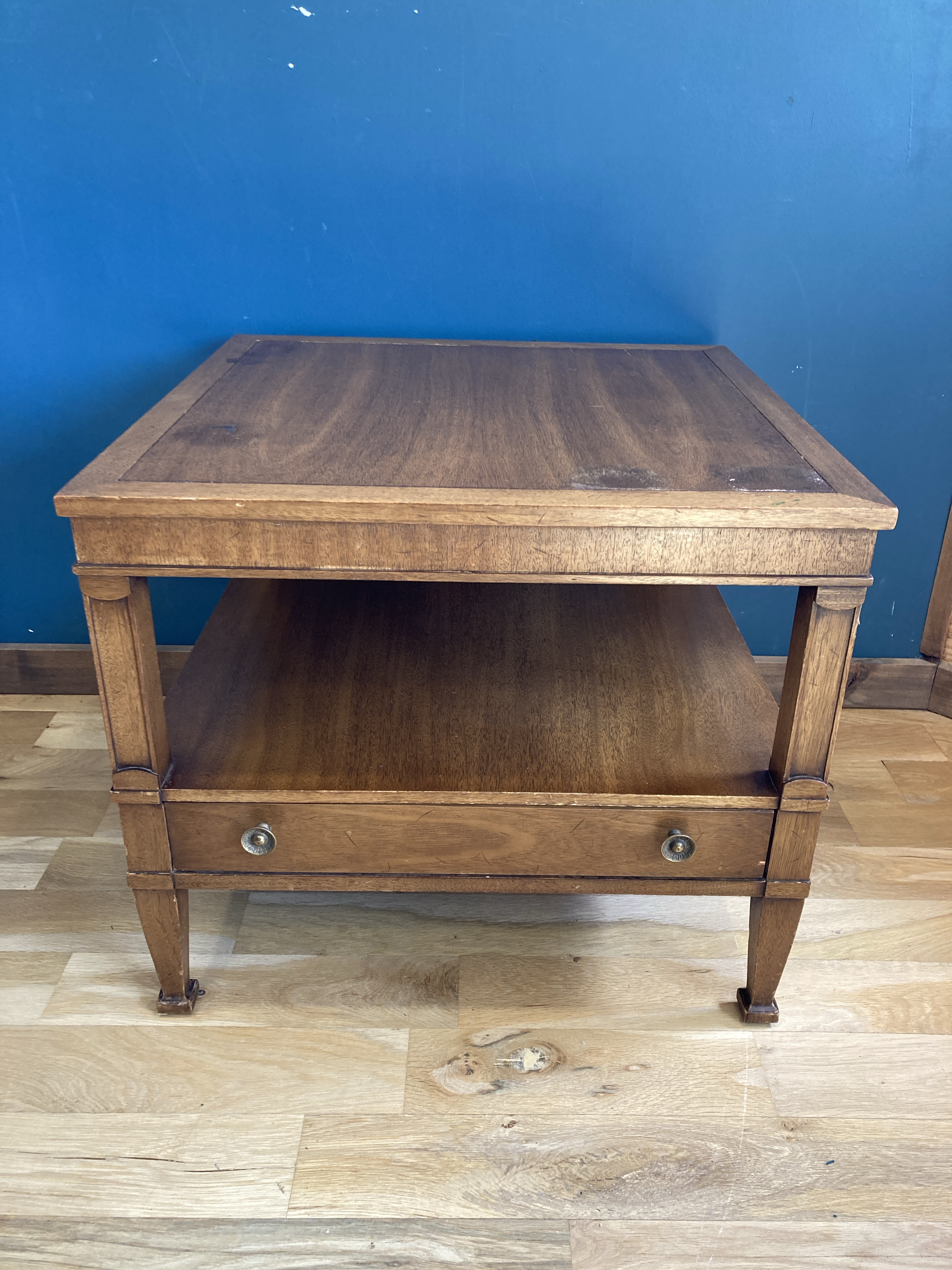 Midcentury Drexel Triune Side Table With Drawer | Chairish