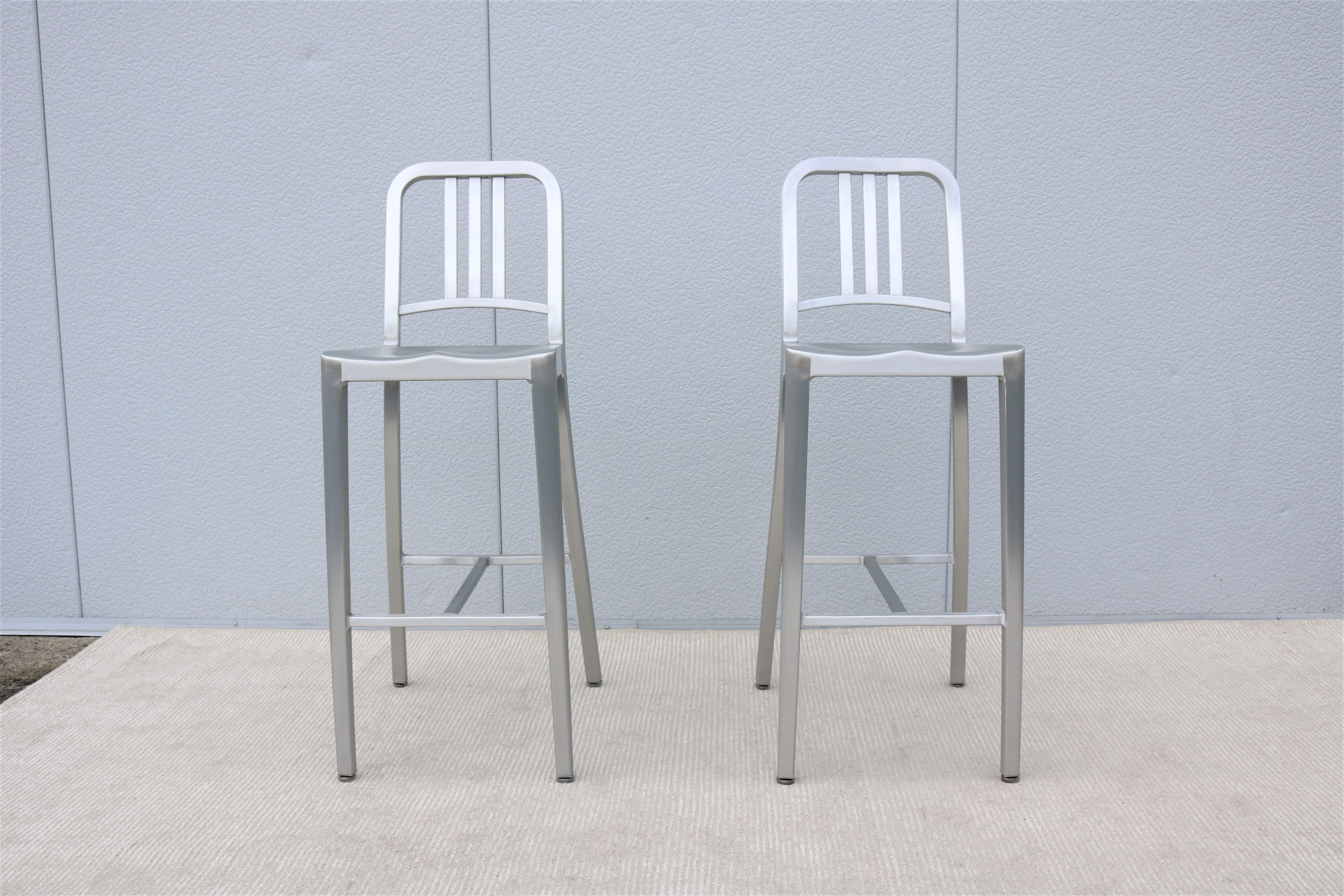 Emeco navy online bar stool