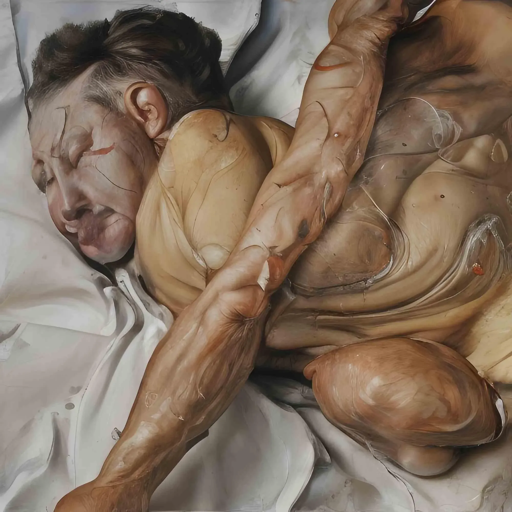 Kevin Abanto, Sculpted Agony, Digital Print, 2023