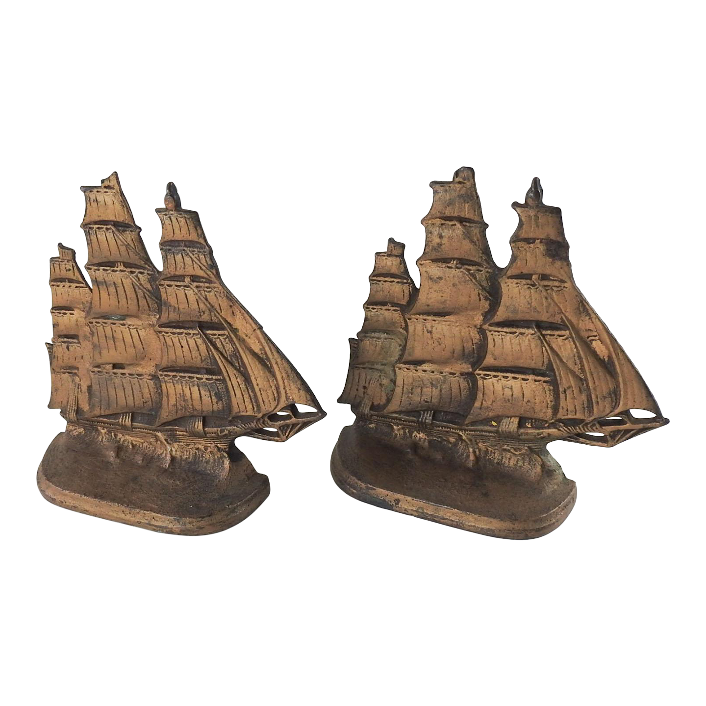 Vintage Cast Iron Sailing Ship Bookends a Pair Chairish