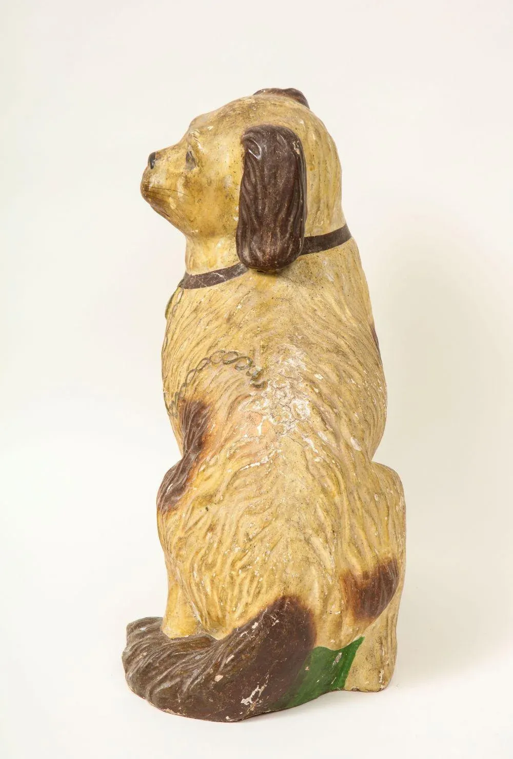 Chalkware Figure of a Seated Spaniel