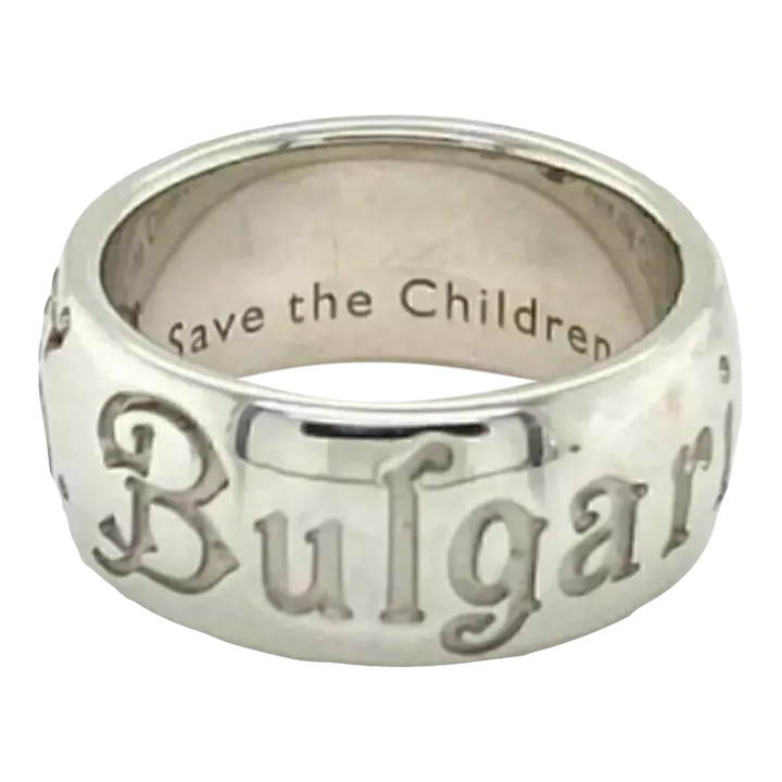 BVLGARI Save the Childrenリング　サイズ65 BVLGARI/BULGARI SAVE THE CHILDREN 925 SILVER & BLACK CERAMIC