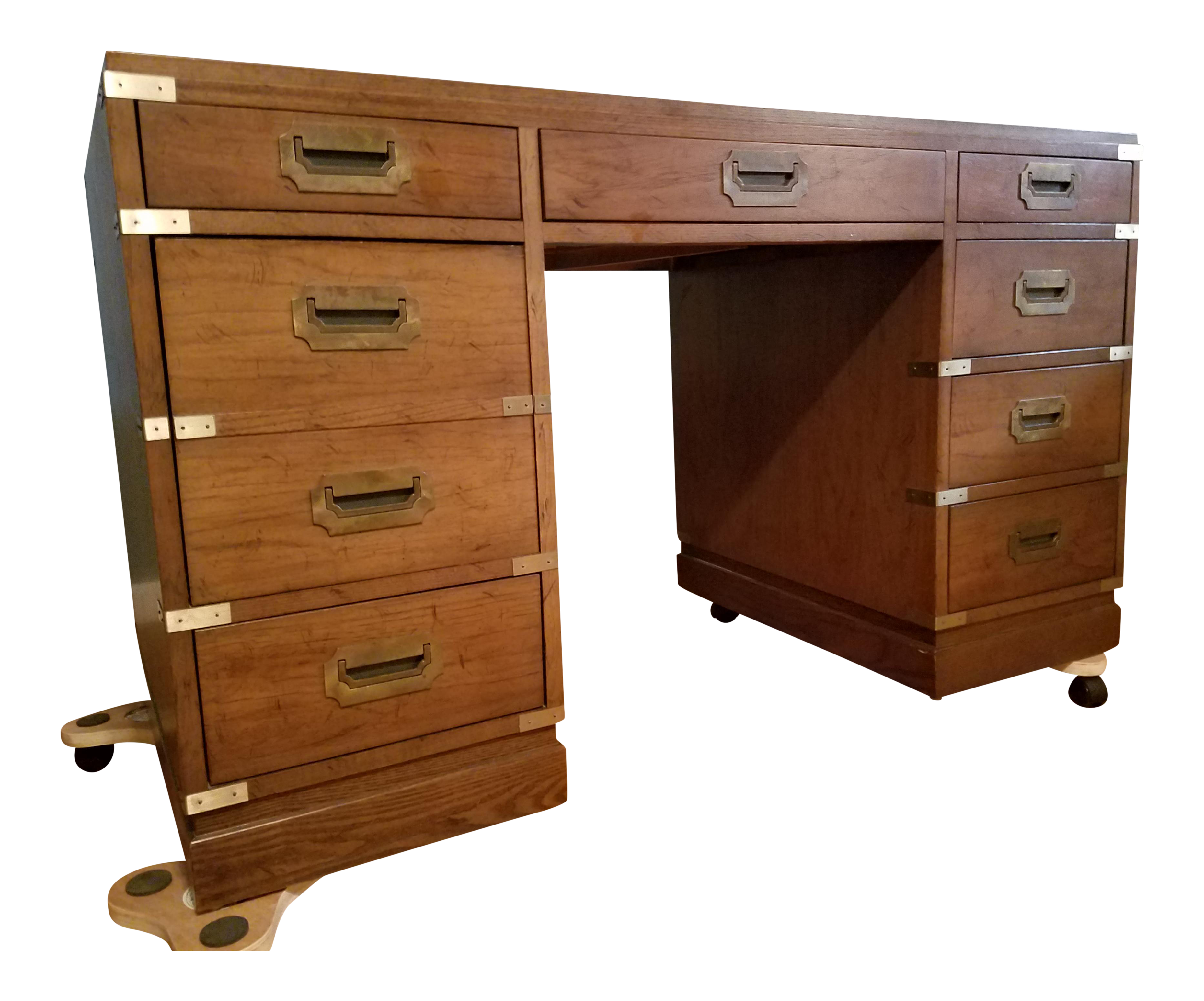 Vintage Campaign Sligh Lowry Partner Desk Chairish