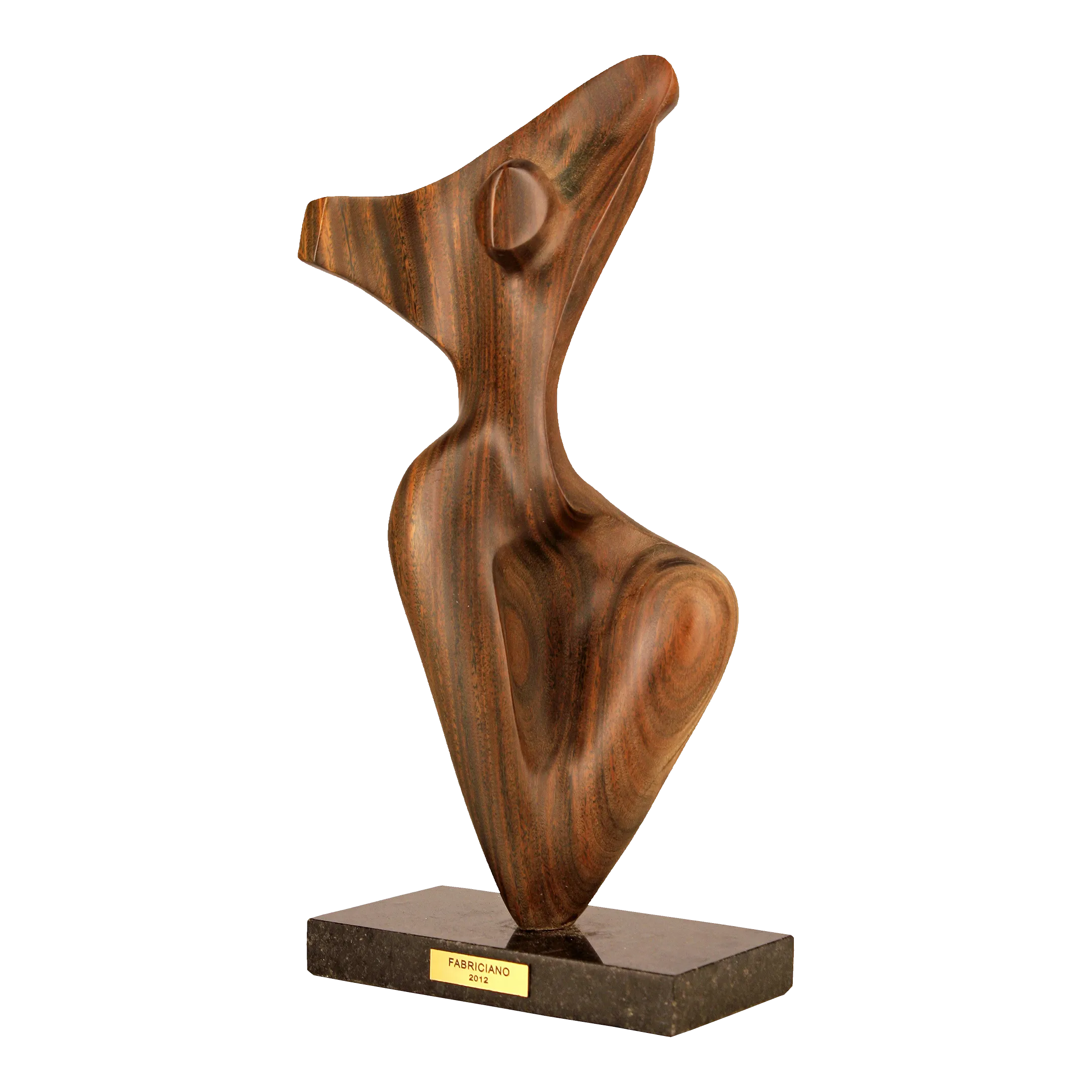 2012 Argentine Biomorphic Wood Abstract Sculpture With Black
