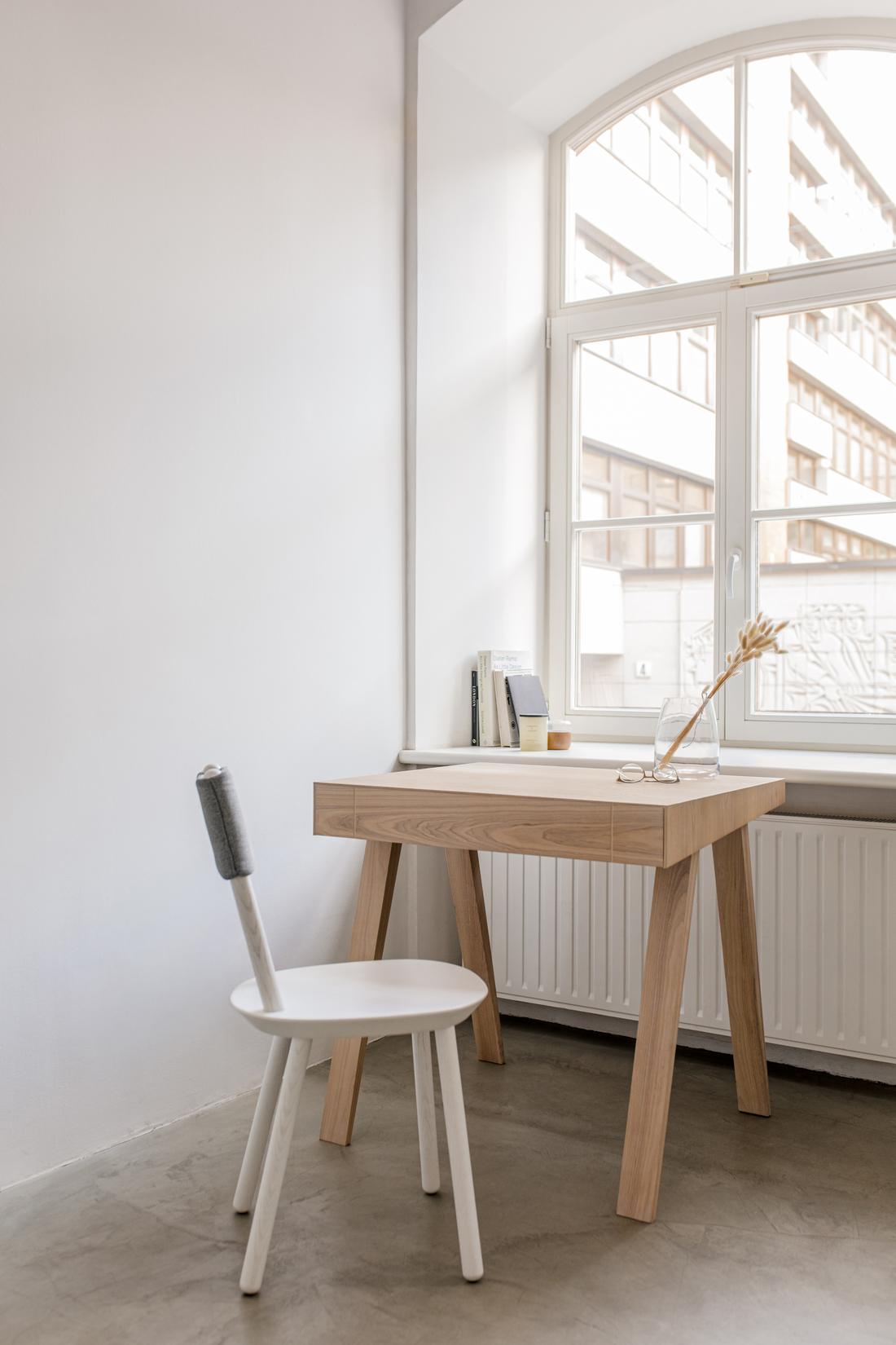 Small 4.9 Desk in Warm Lithuanian Ash by Marius Valaitis for