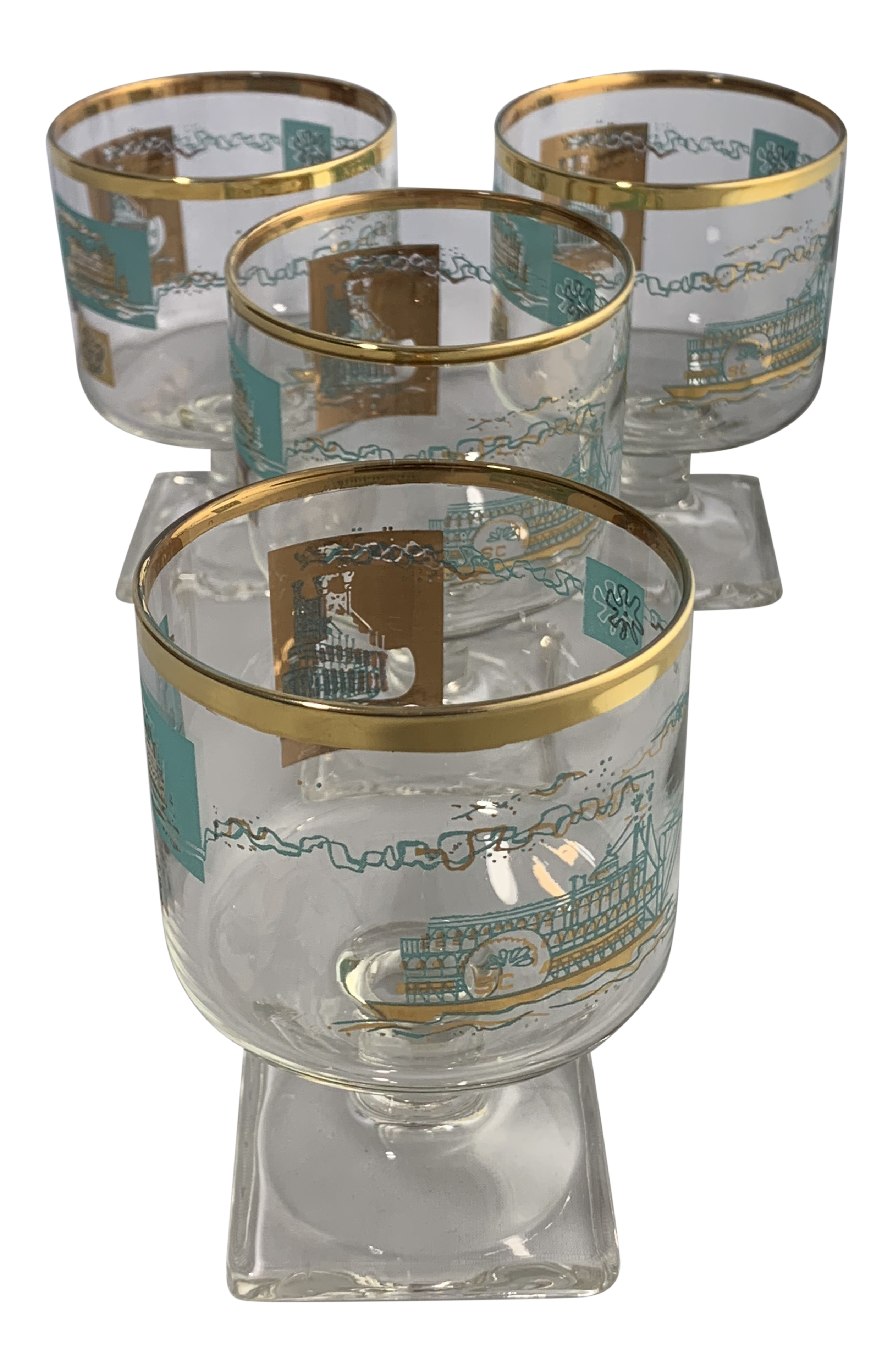 Vintage Georges Briard For Southern Comfort Cocktail Glasses Set Of 4 Chairish