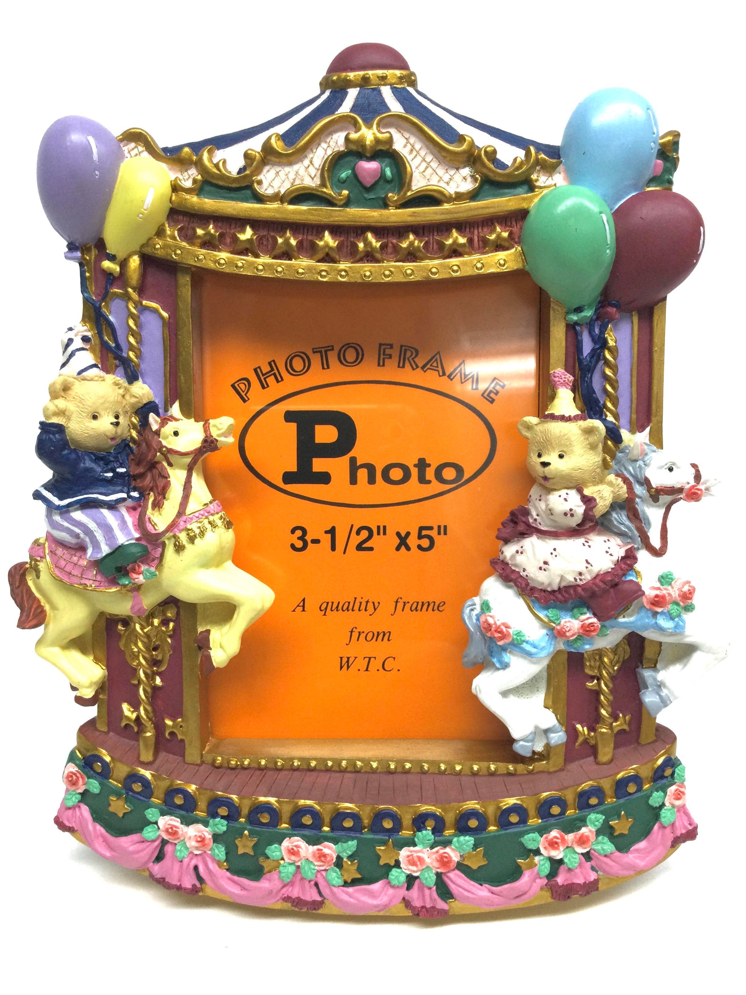 【廃盤】Merry goround REDDISH COLLECTORS … Vintage 90s Bright Sculpted Resin Merry Go Round Photo Frame