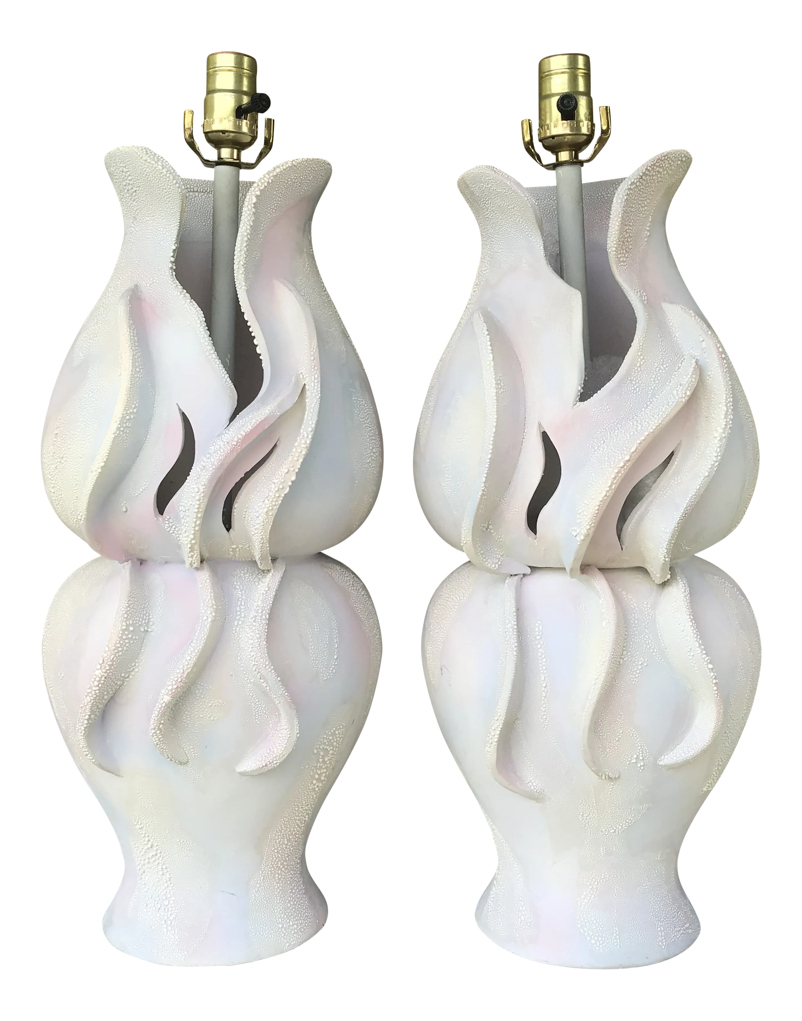 1980s Pair of Ceramic 1980’s Lamps