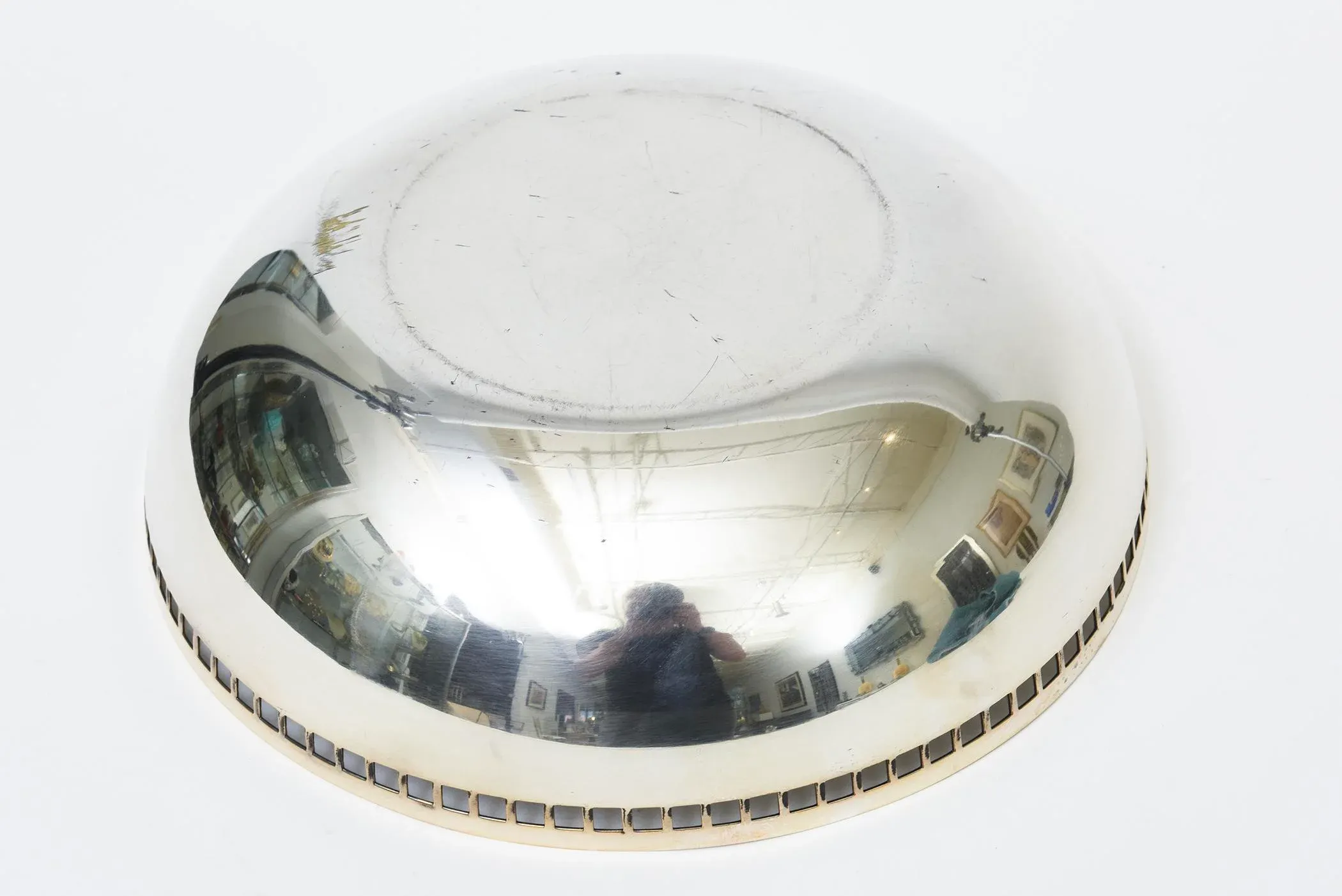 Vintage Richard Meier Swid Powell Skyscraper Silver Plate Large