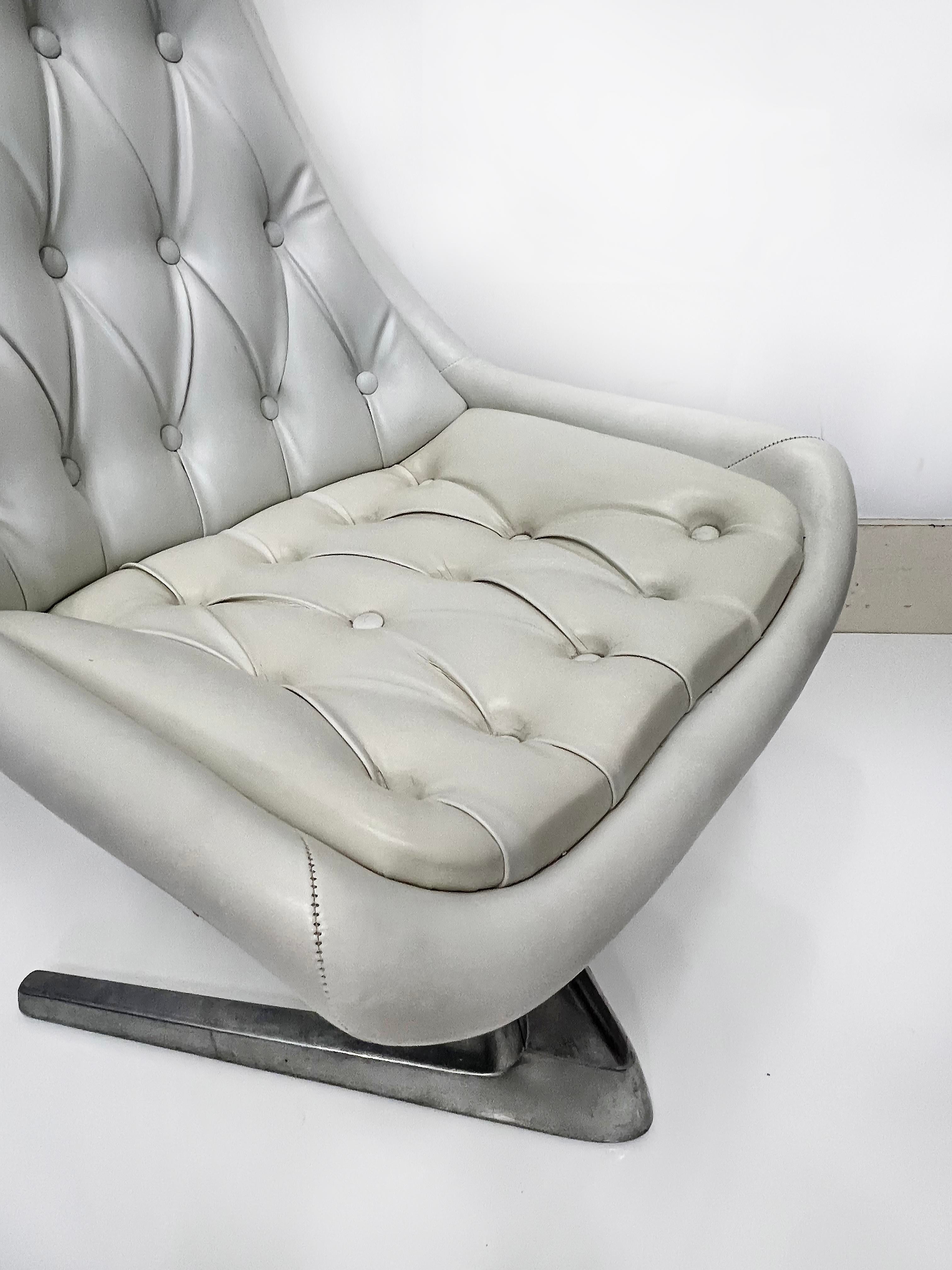 1966 Vladimir Kagan for Chromecraft, Sculpta Unicorn Chair