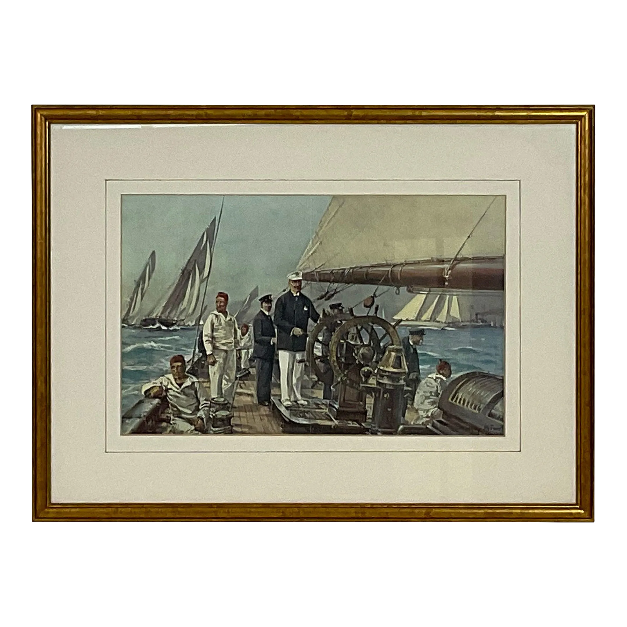 Yachting Print showing Yacht Meteor