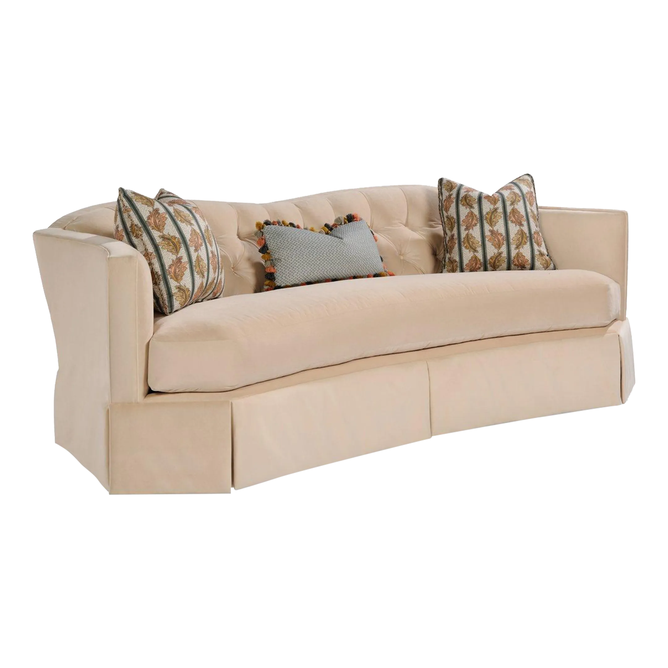Celerie Kemble for Taylor King Coves Mini Sofa in Opal Muslin and