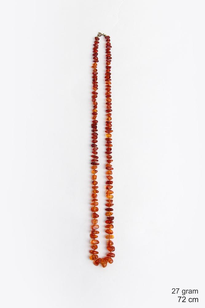 Vintage Three Amber Necklaces, 1960s, Set of 3
