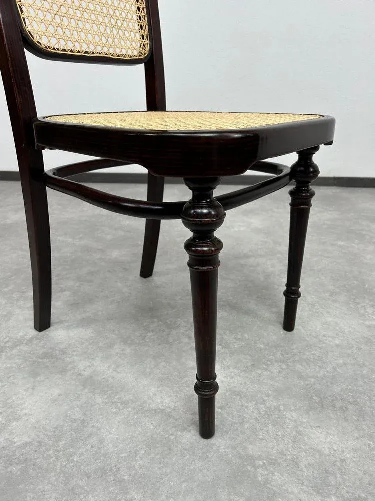 Claude Monet Museum Art Print, \'Bend in the Epte River near Giverny\'Bentwood Dining Room Chairs from Thonet, 1890s, Set of 4