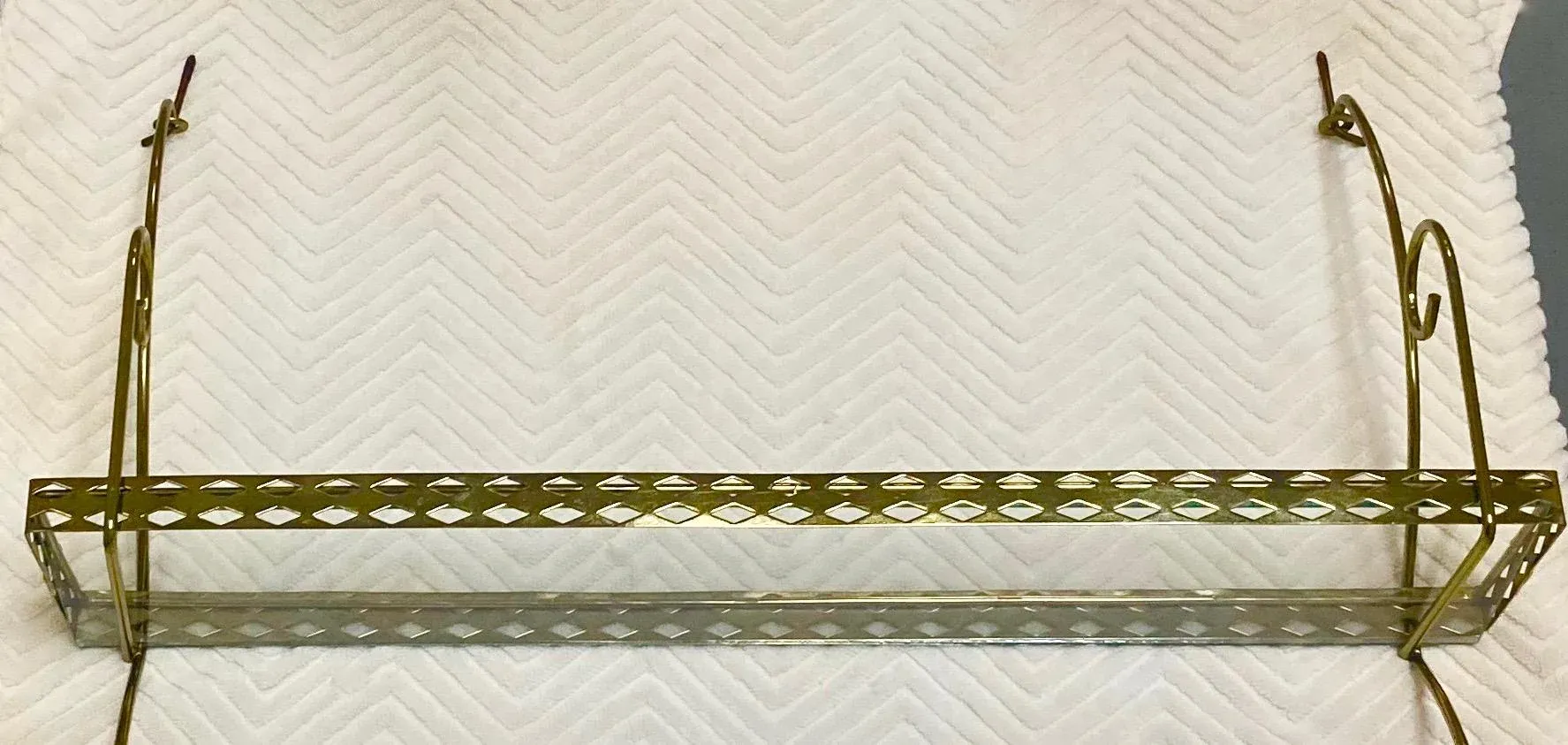 ヴィンテージ glass shelf Mid 20th Century Hanging Glass Shelves New Old Stock
