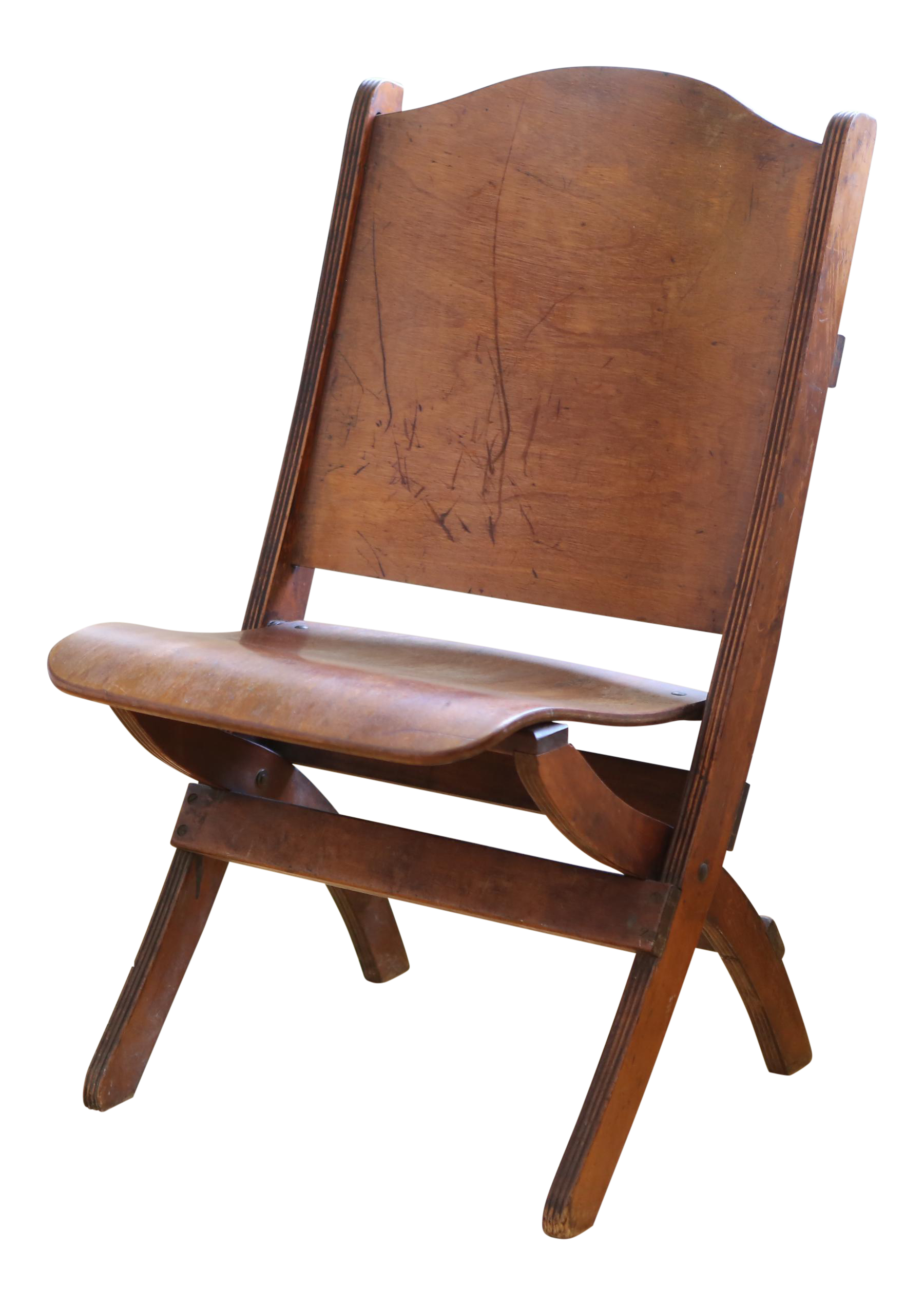 French Antique Wood Folding Chair Chairish