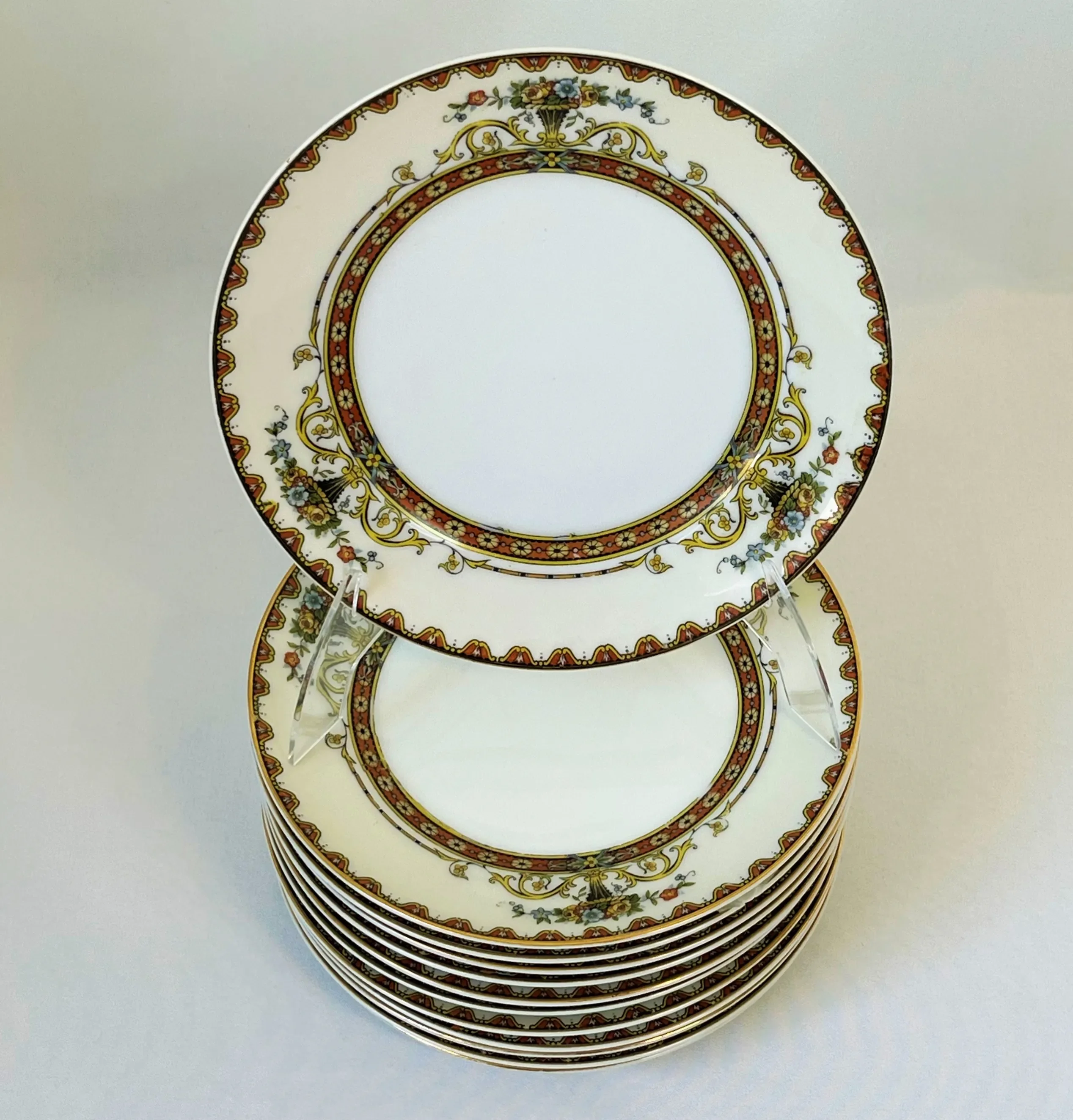 Circa 1960s Vintage Noritake 'Superba' Pattern Bread Plates