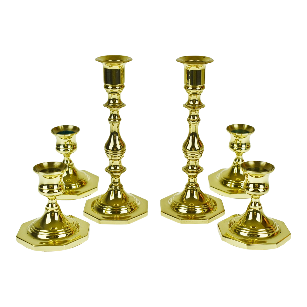 Baldwin Brass Candlesticks Group of 6 Chairish