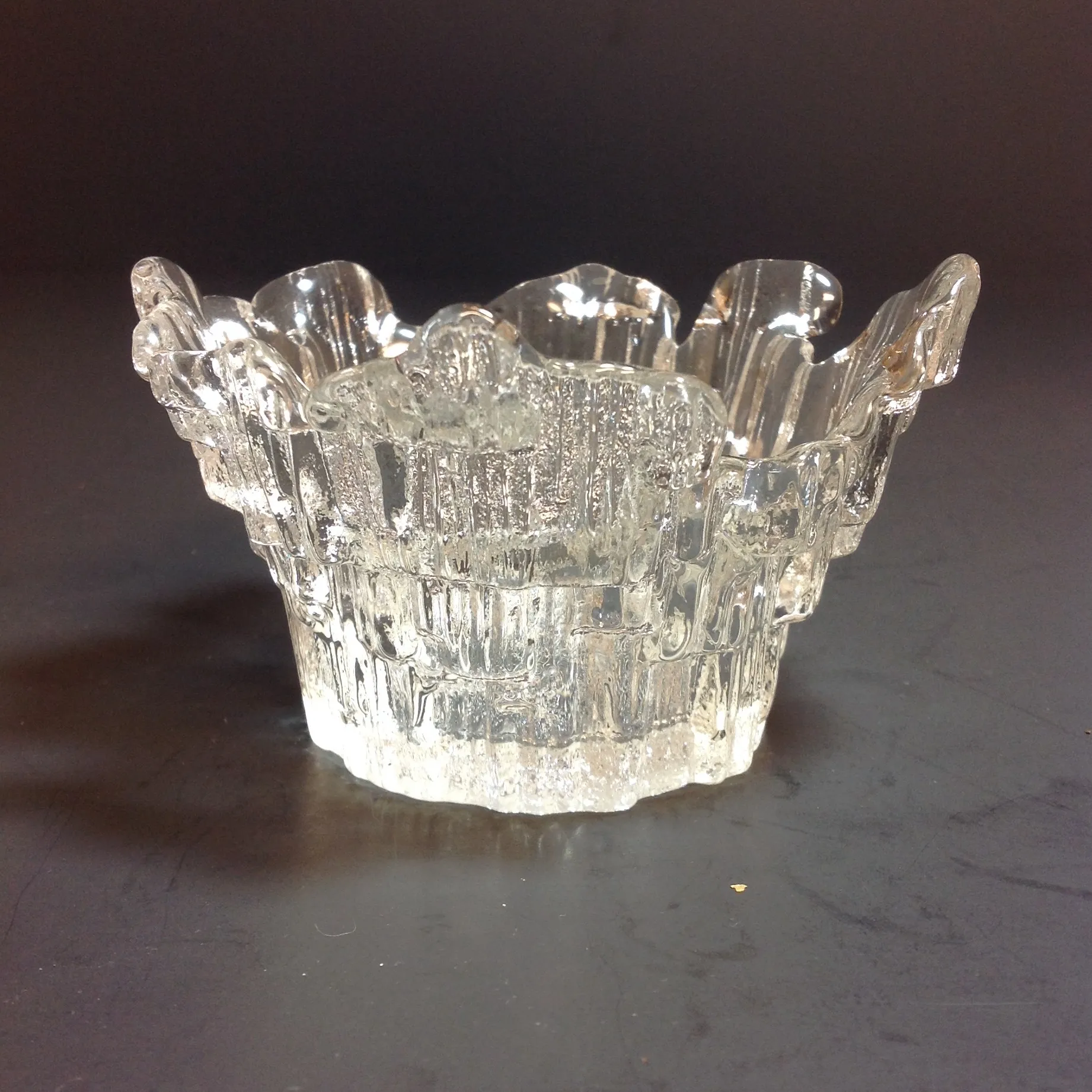 Tauno Wirkalla Northern Lights Ice Glass Bud Vase