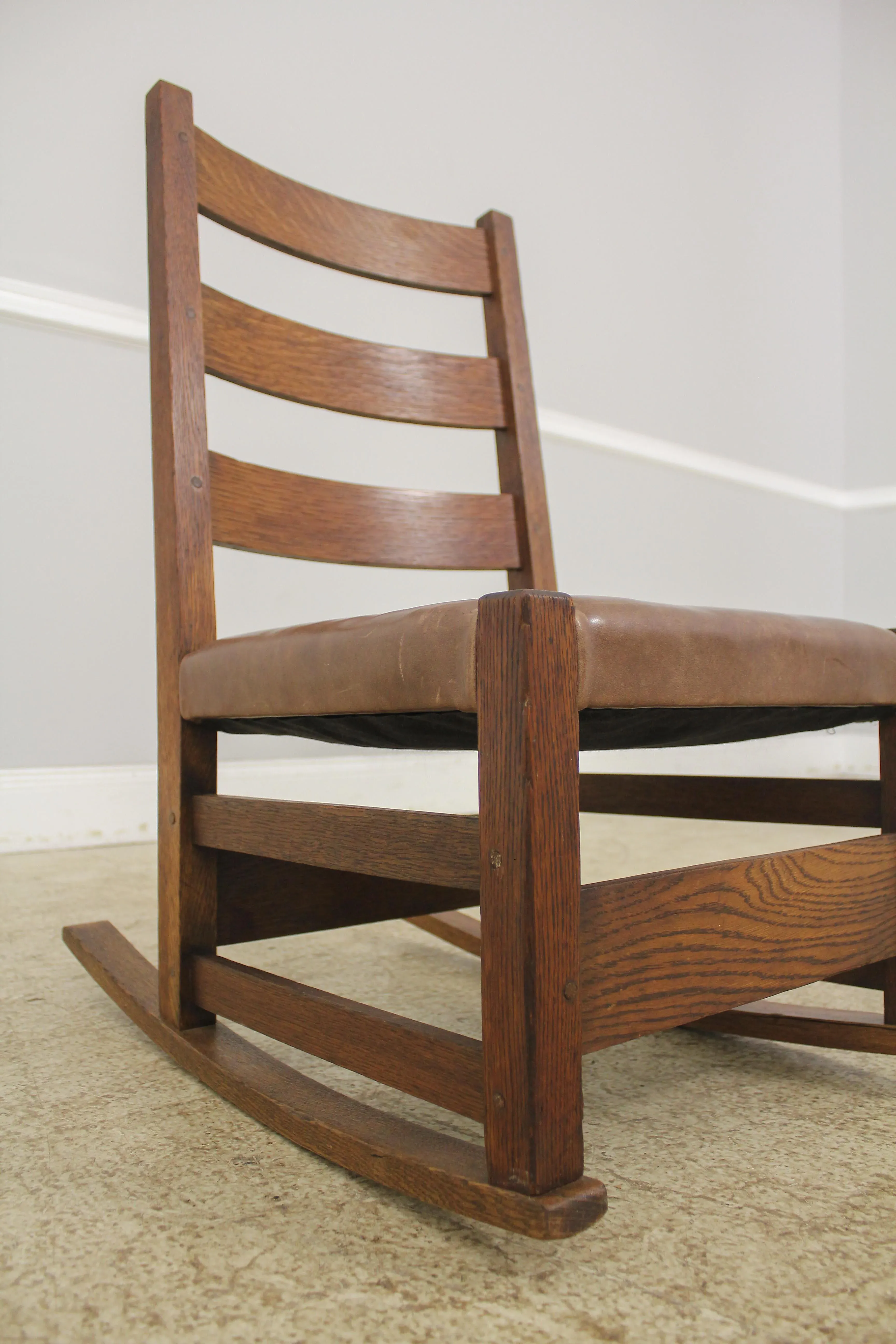 Gustav Stickley Small Mission Oak Rocking Chair