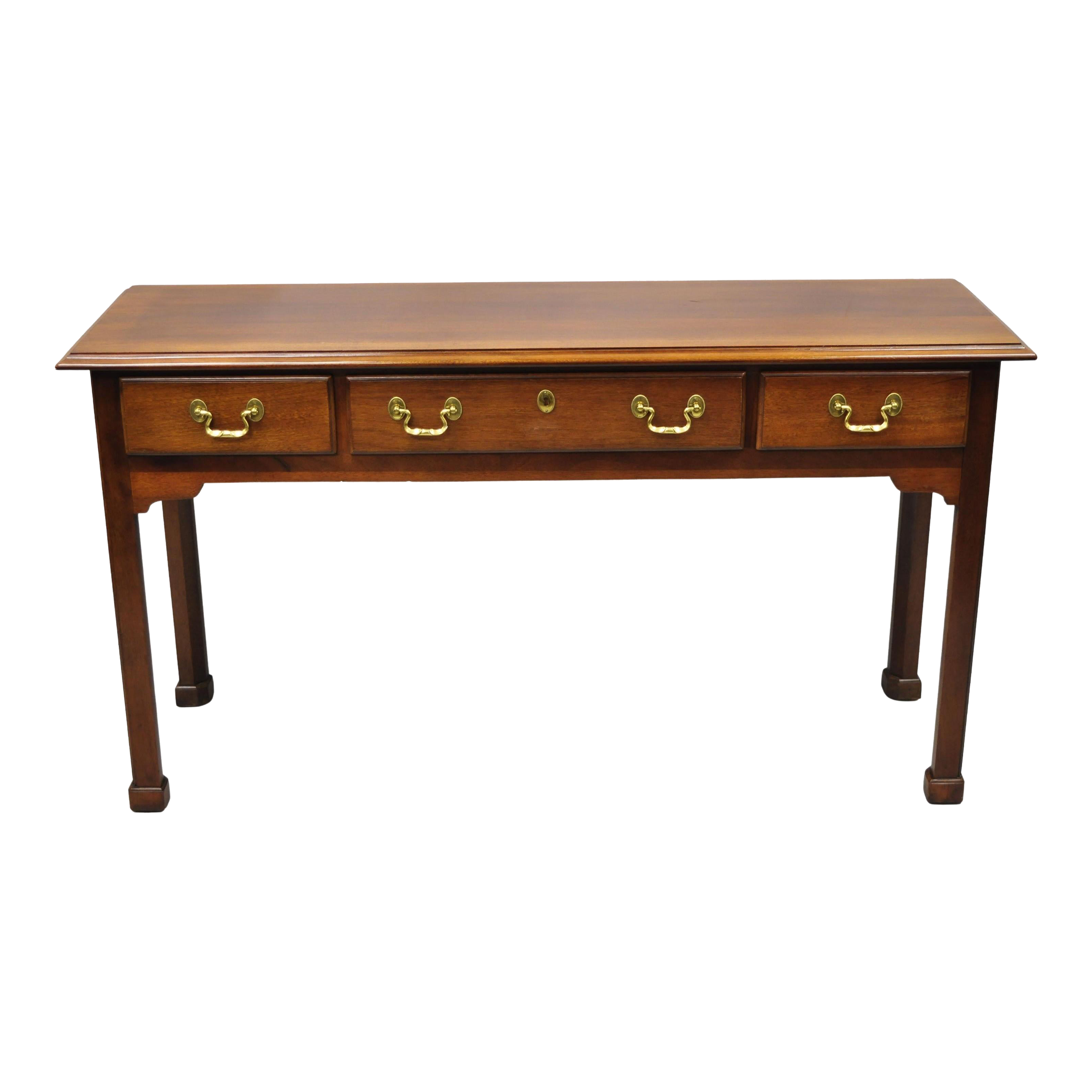 Vintage Link Taylor Heirloom Solid Mahogany 3 Drawer Console