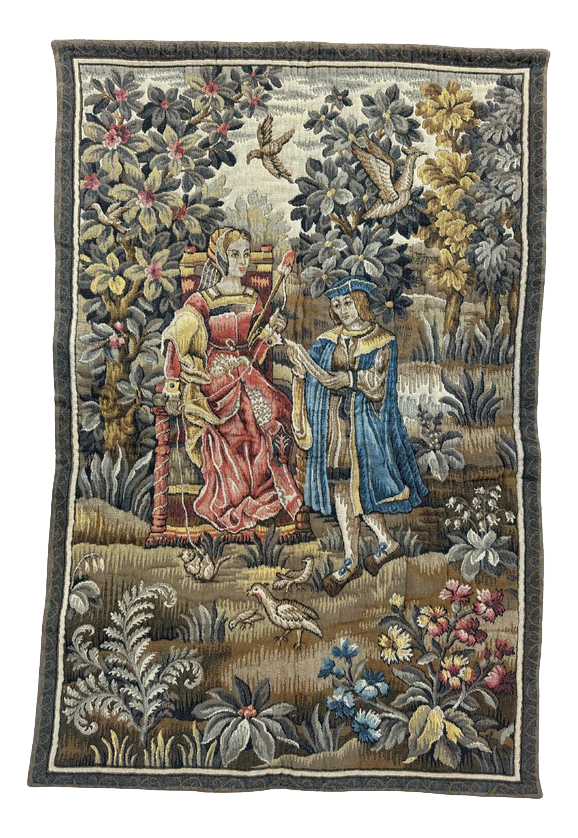 Vintage French Aubusson Style Jacquard Tapestry, 1960s