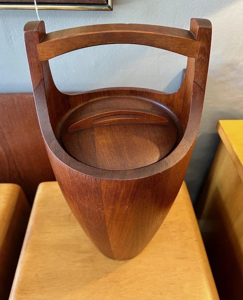 Large Danish Teak 'Congo' Ice Bucket -Jens Quistgaard for Dansk