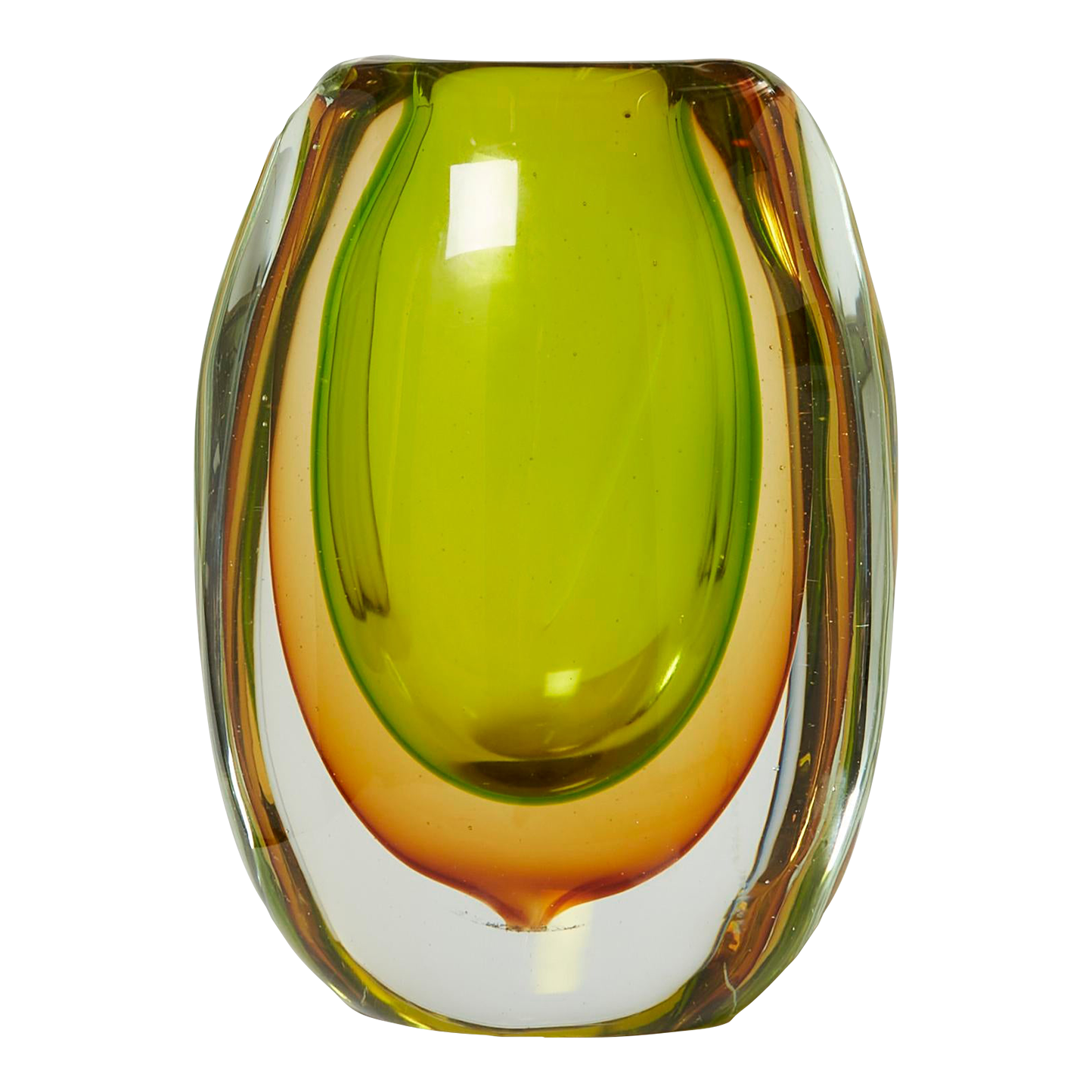 Flavio Poli Large Sommerso Murano Glass Vase by Seguso 1960 Chairish