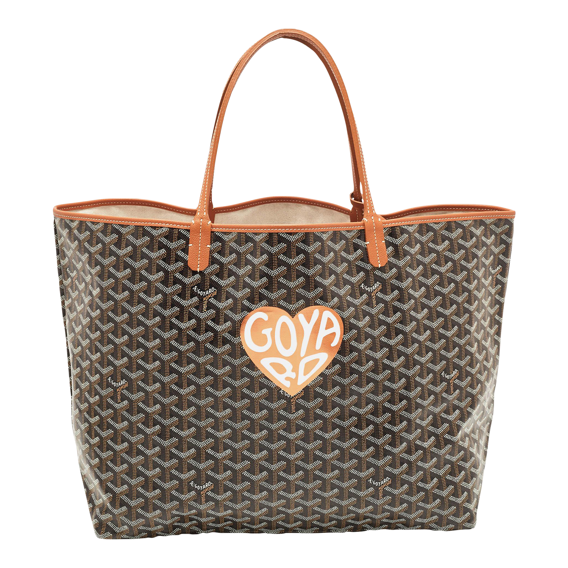 Goyard Brown Ine Coated Canvas And Leather Coeur Saint Louis Gm Tote