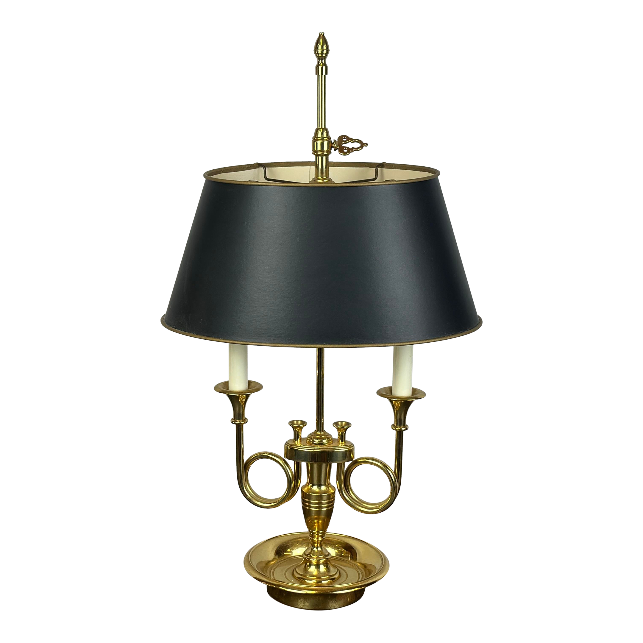 Vintage BALDWIN BRASS 24” Tall Candlestick Table Desk Lamp Forged In America, image size:2160x2160
