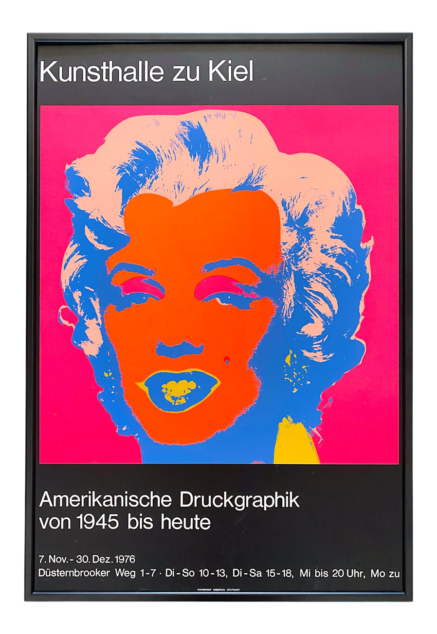 Andy Warhol Vintage 1976 Silkscreen Print Framed Pop Art