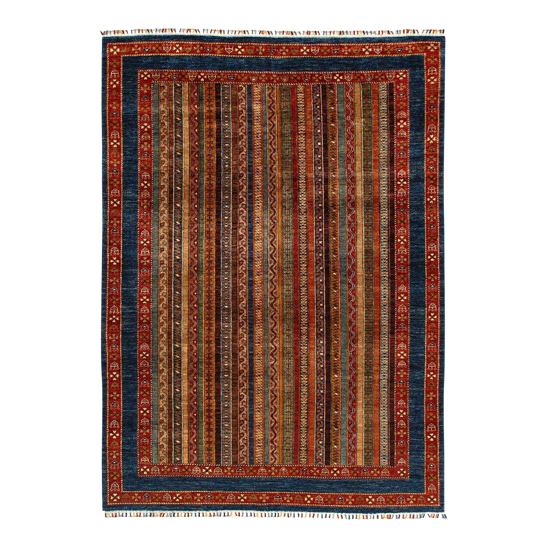 Double drum setPasargad DC Fine Hand Knotted Kazak Rug