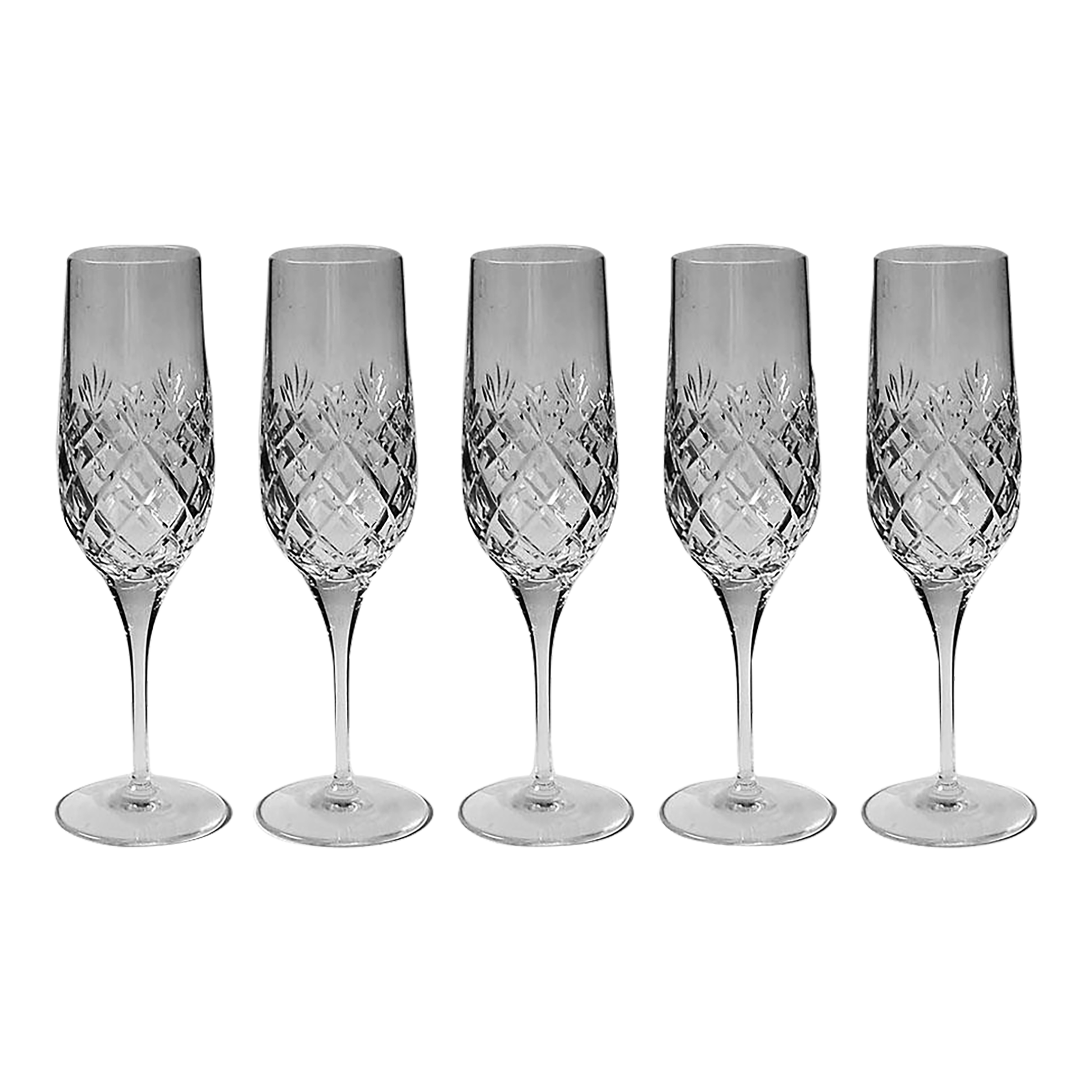 Royal Doulton Champagne Flutes Arden Pattern - Set of 5