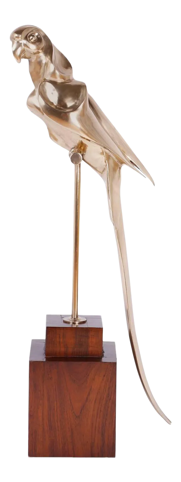 Art Deco Cast Brass Macaw Bird Sculpture Chairish