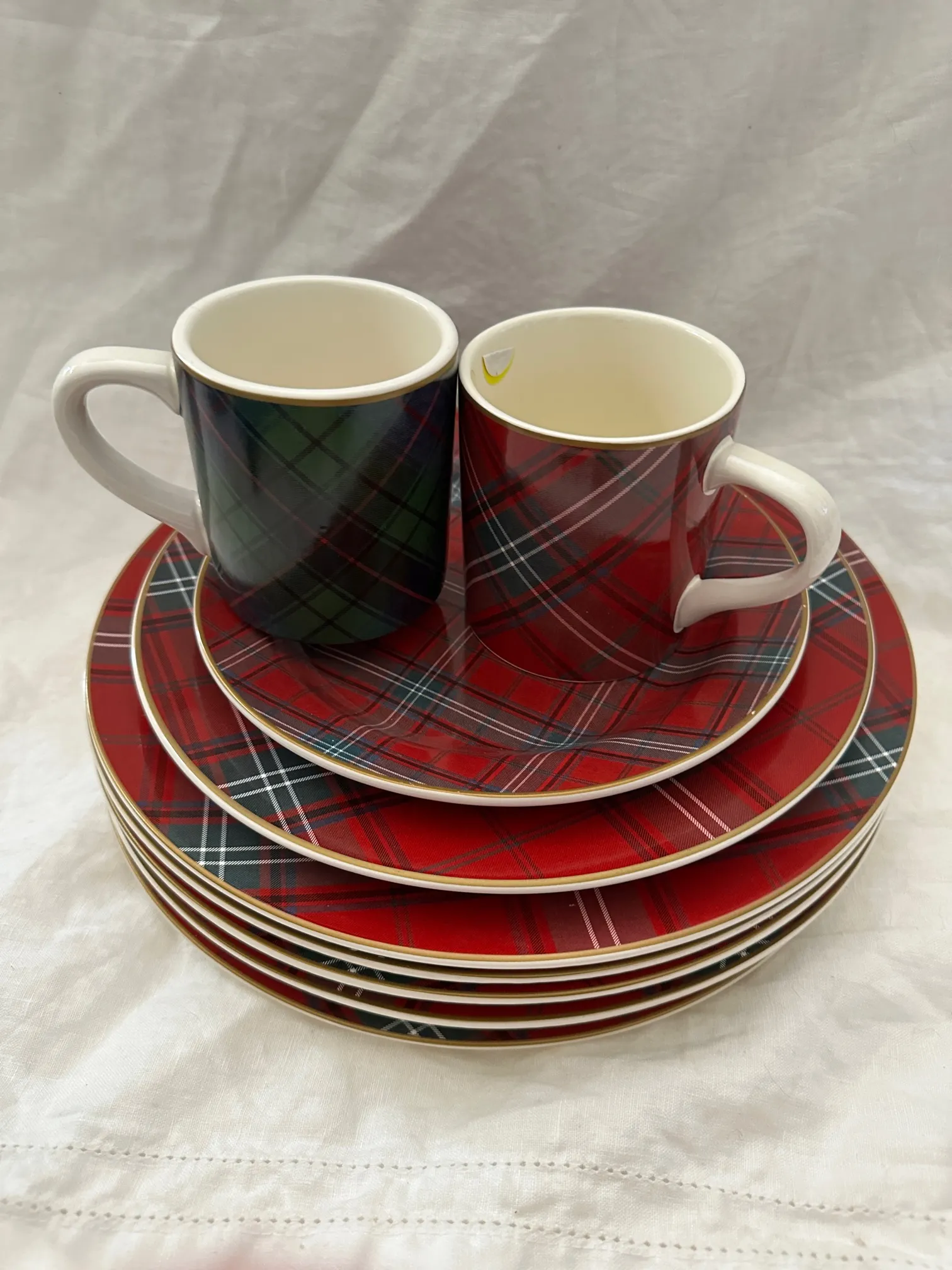Plaid 2025 salad plates