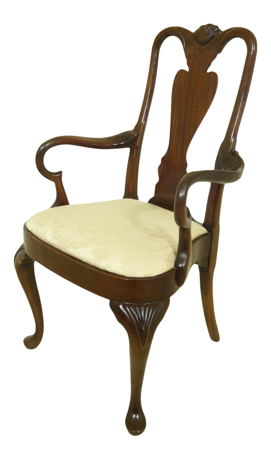 Hickory Chair Co Queen Anne Mahogany Arm Chair Chairish