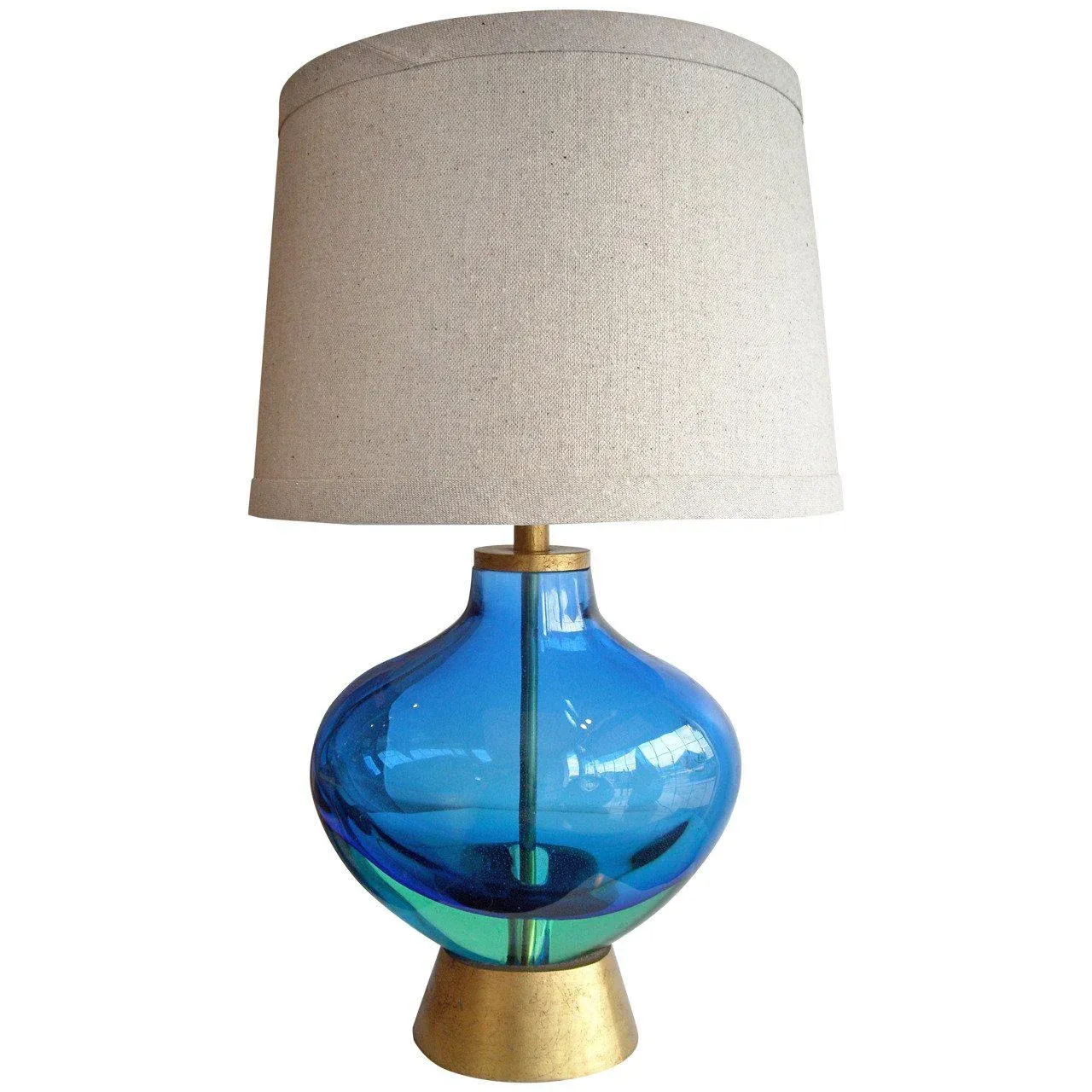 Flavio Poli for Seguso Monumental, Murano Glass Table Lamp | Chairish
