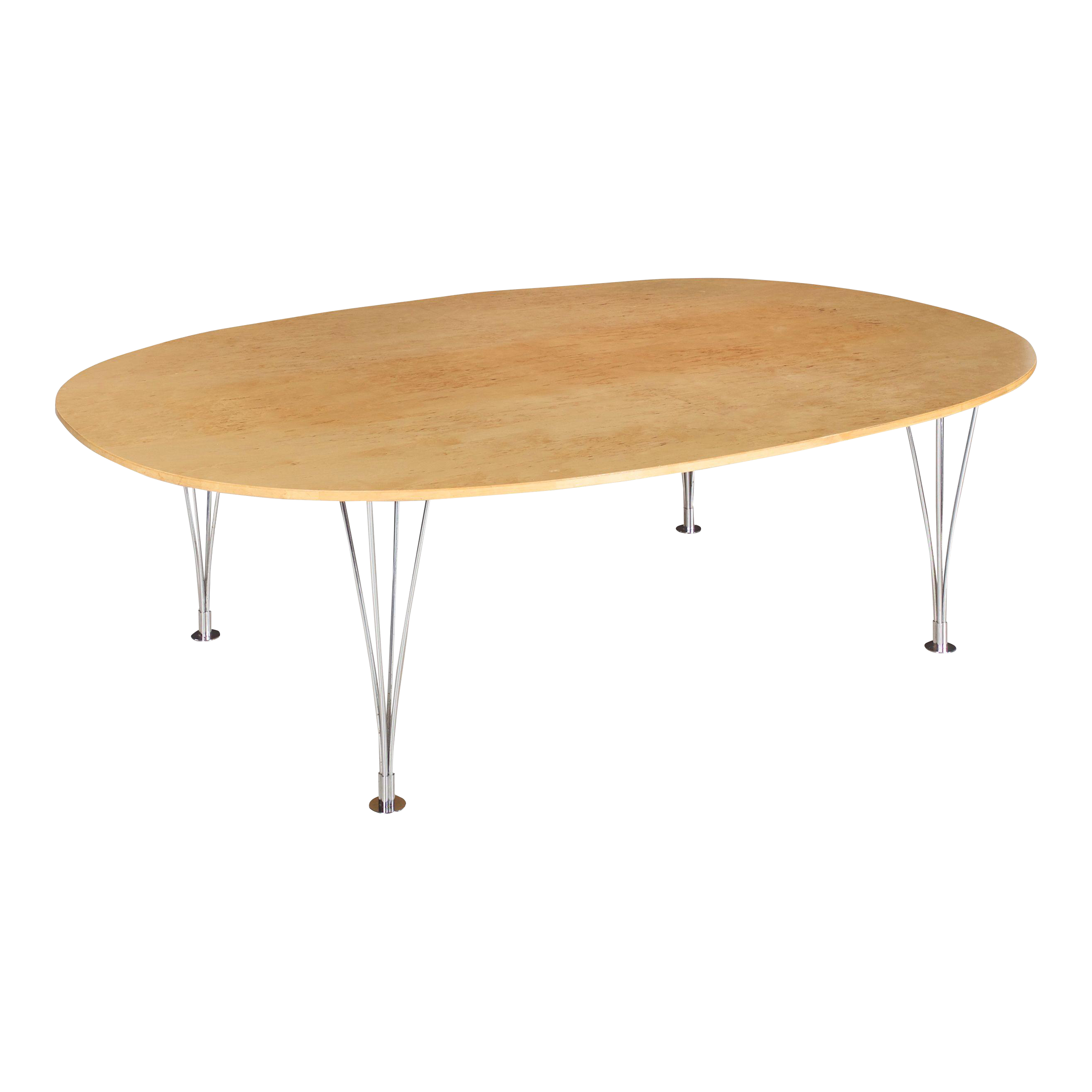 Modern "Super Ellipse" Coffee Cocktail Table by Piet Hein and Bruno