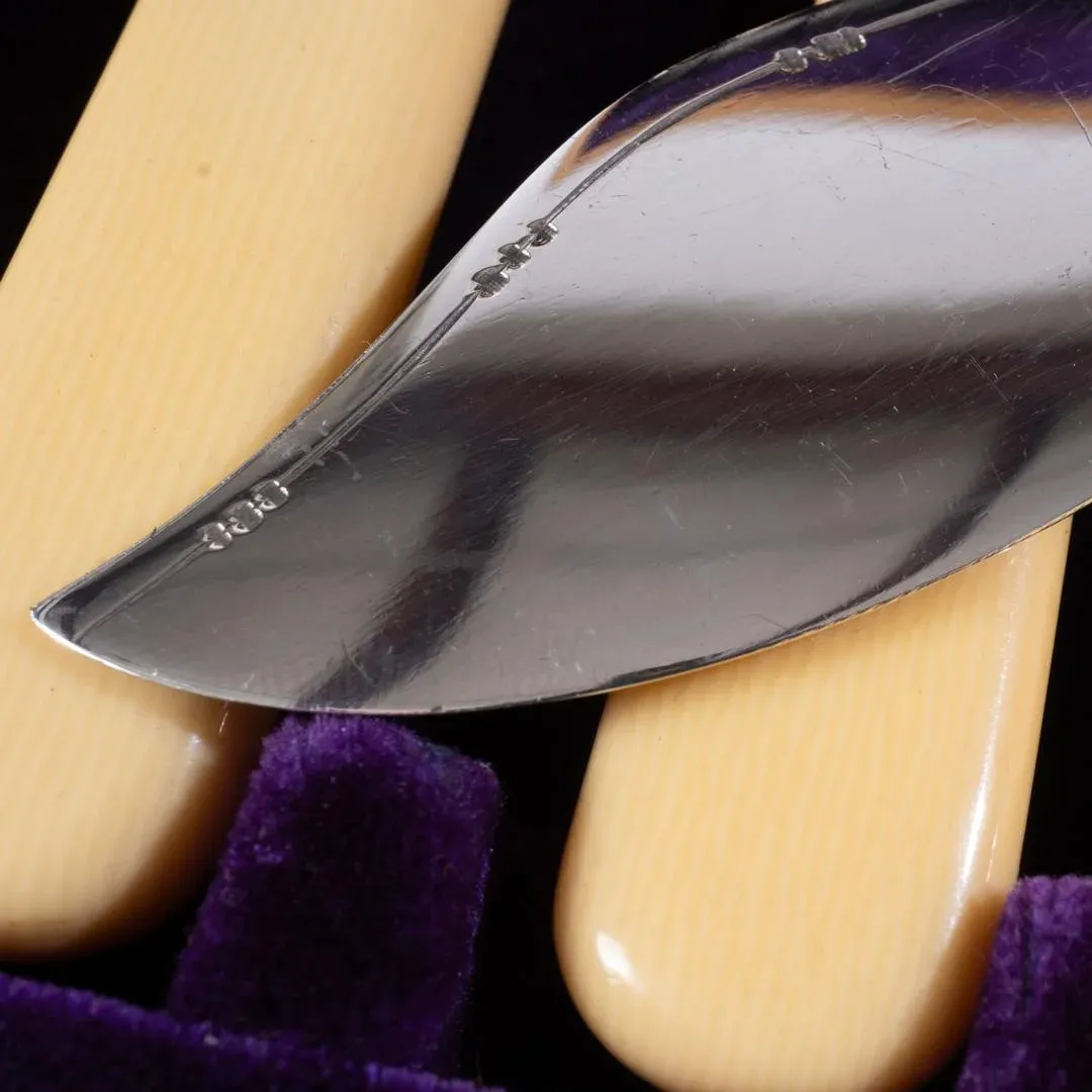 Antique James Deakin & Sons Silverplated FIsh Fork and Knife Set