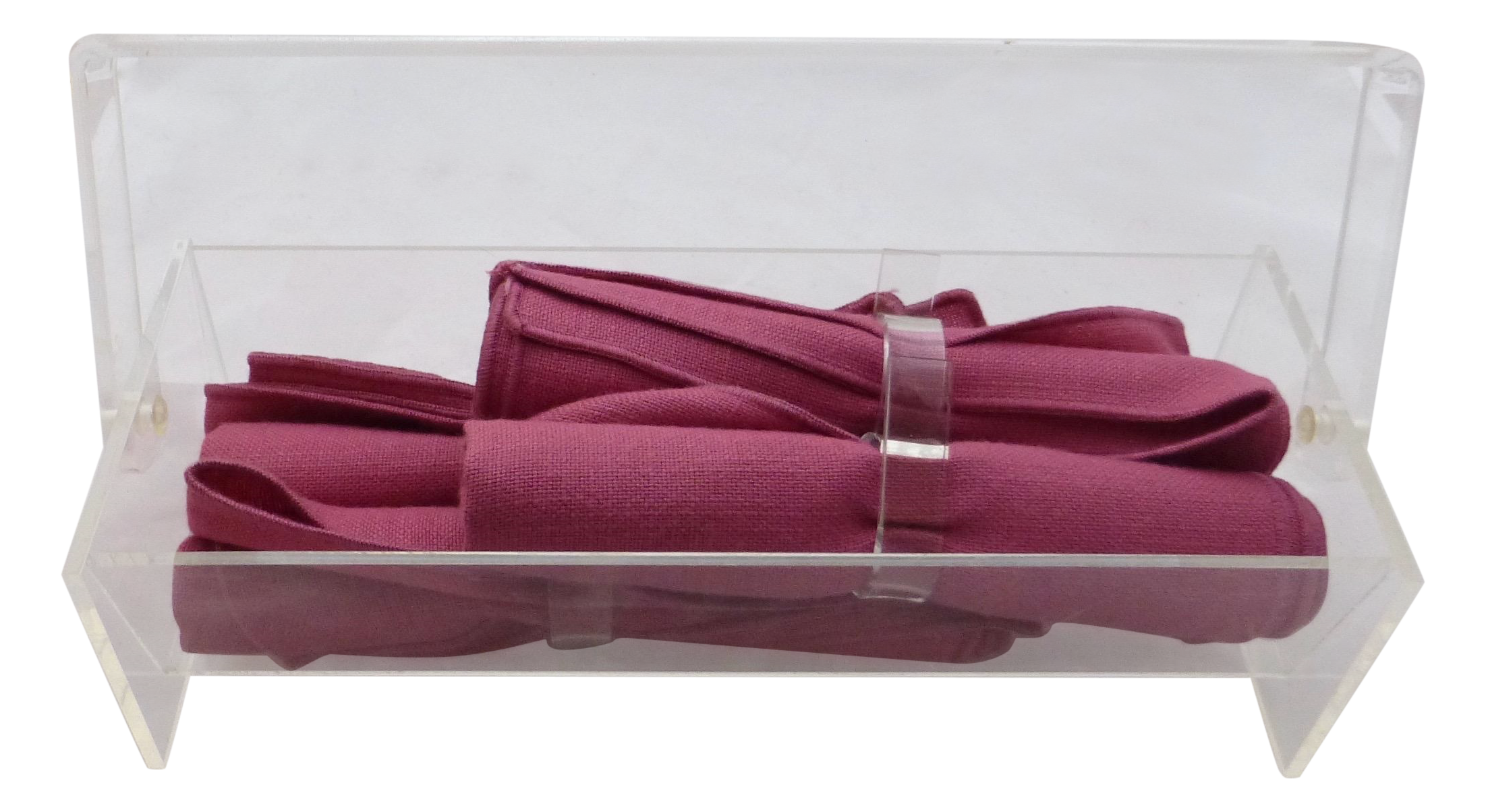 Vintage Lucite Napkins, Rings & Holder Chairish