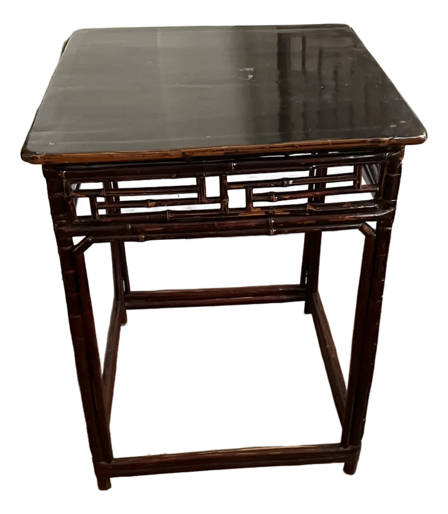 Antique Chinese Square Bamboo Table
