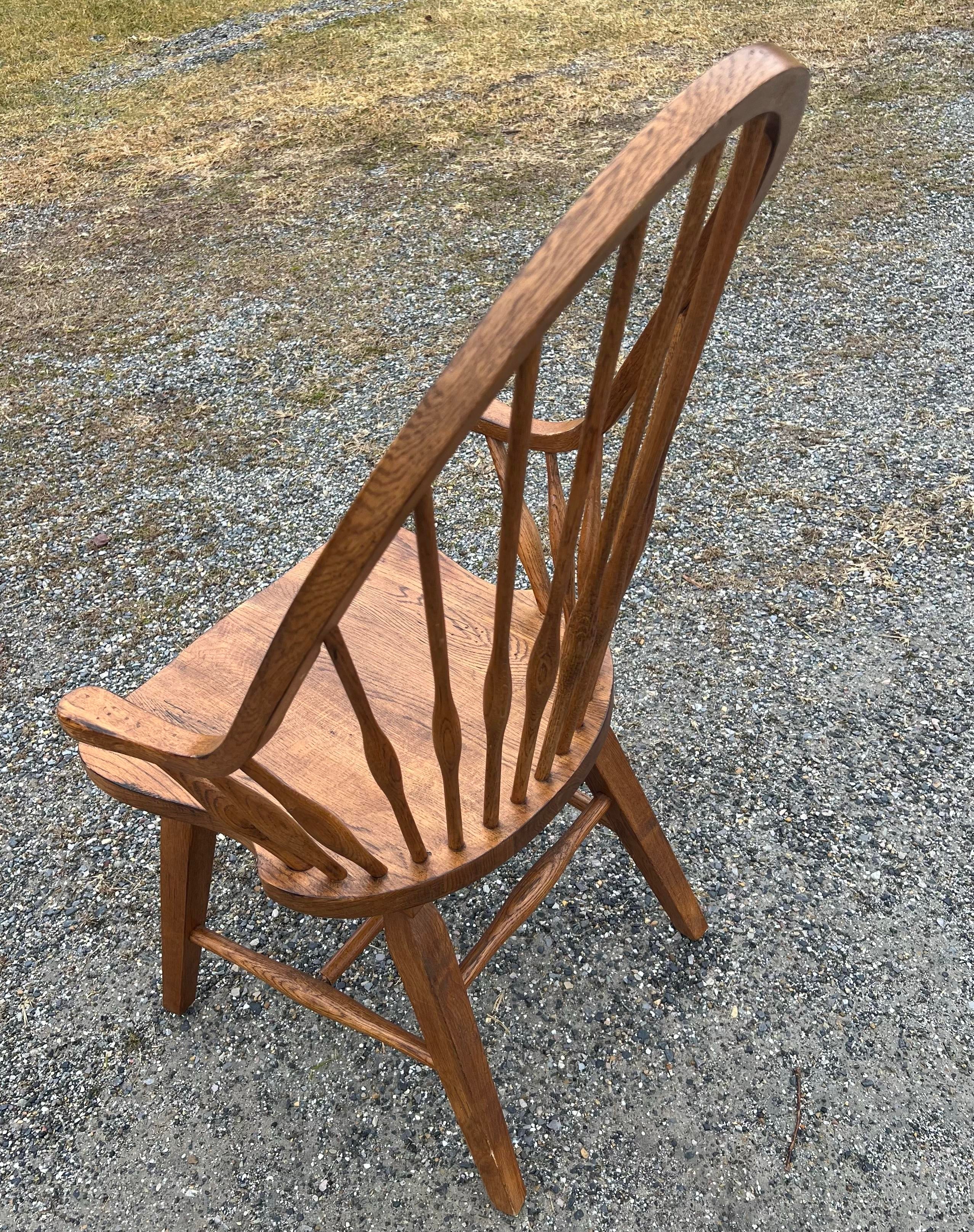 Broyhill Attic Heirlooms Oak Farmhouse WIndsor Chairs Set of 6