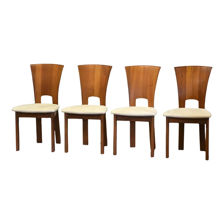 Modern Teak Dining Chairs Set of 4 Chairish