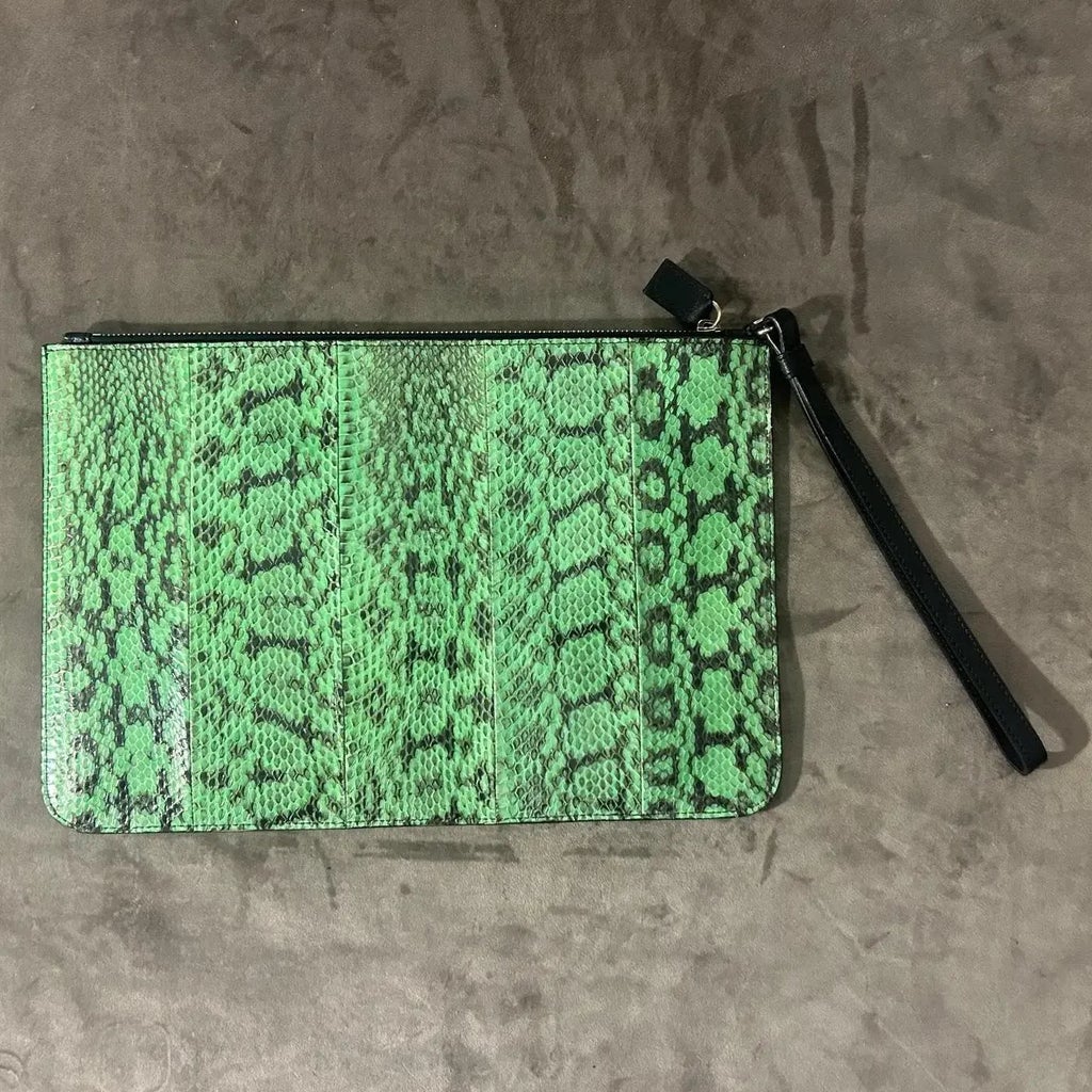 A 21st Century Green Print Python Belt Bag by Emilio Pucci 