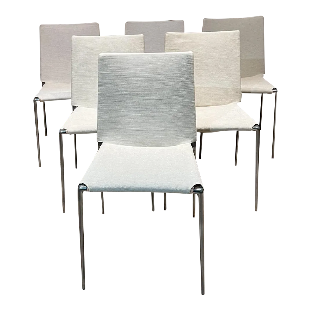 2000s B&b Italia Roberto Barbieri Alma Six Stackable Chairs | Chairish