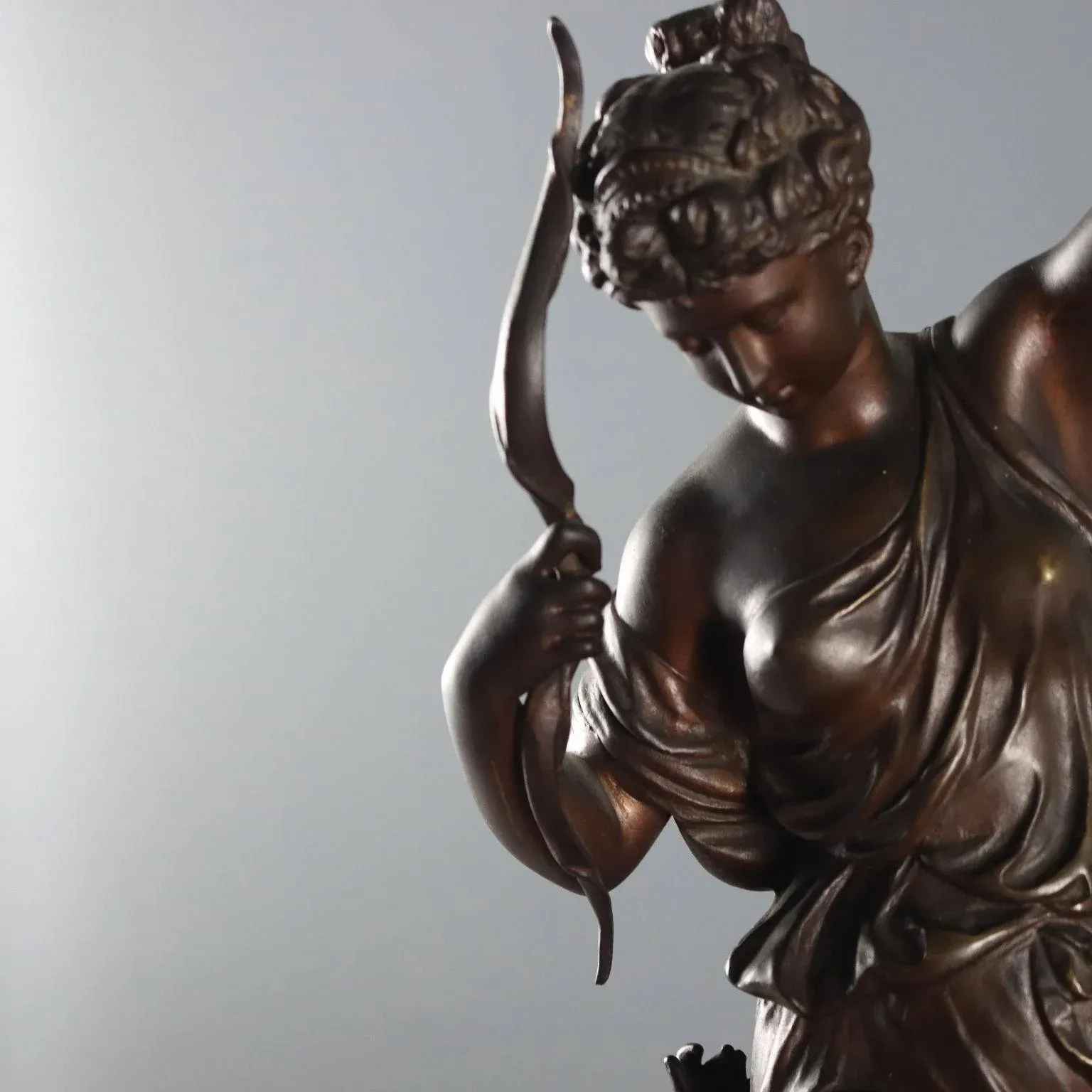 After M. Moreau, Sculpture of Venus and Love, 20th Century, Bronze