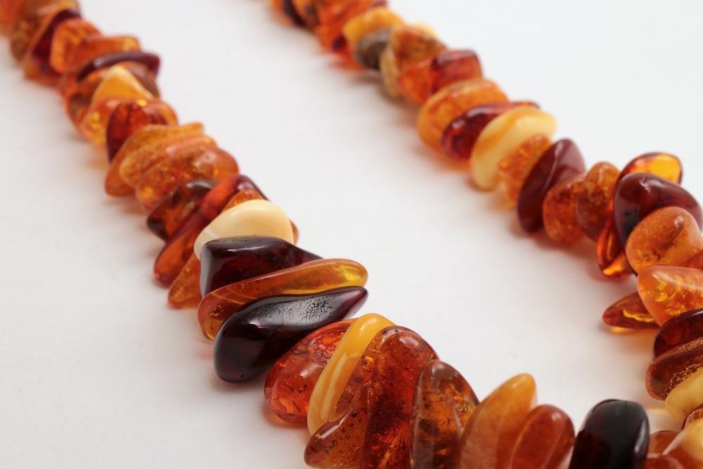 Vintage Three Amber Necklaces, 1960s, Set of 3